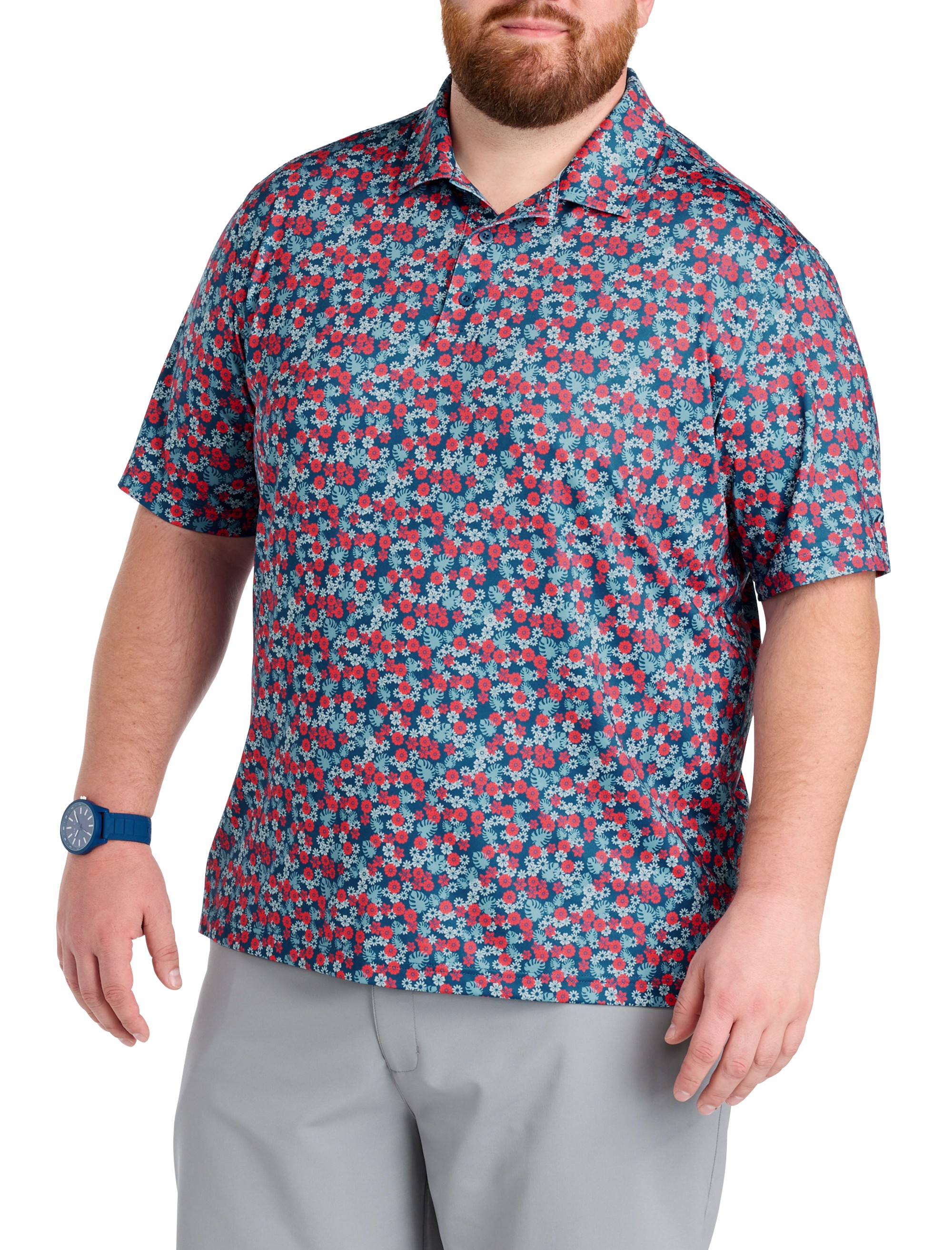 Island Floral Americana Polo Shirt