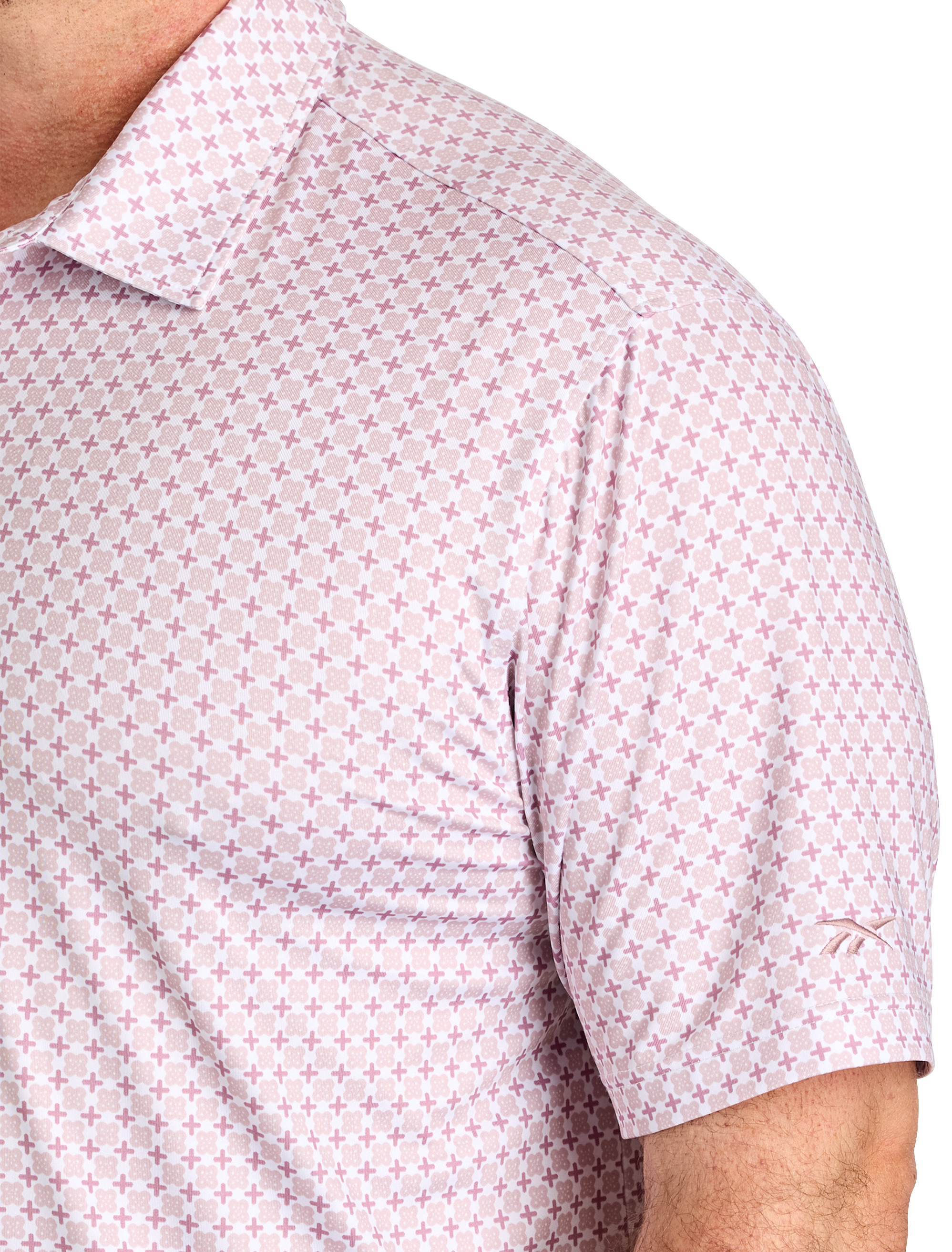 Mini Geometric Print Performance Polo Shirt