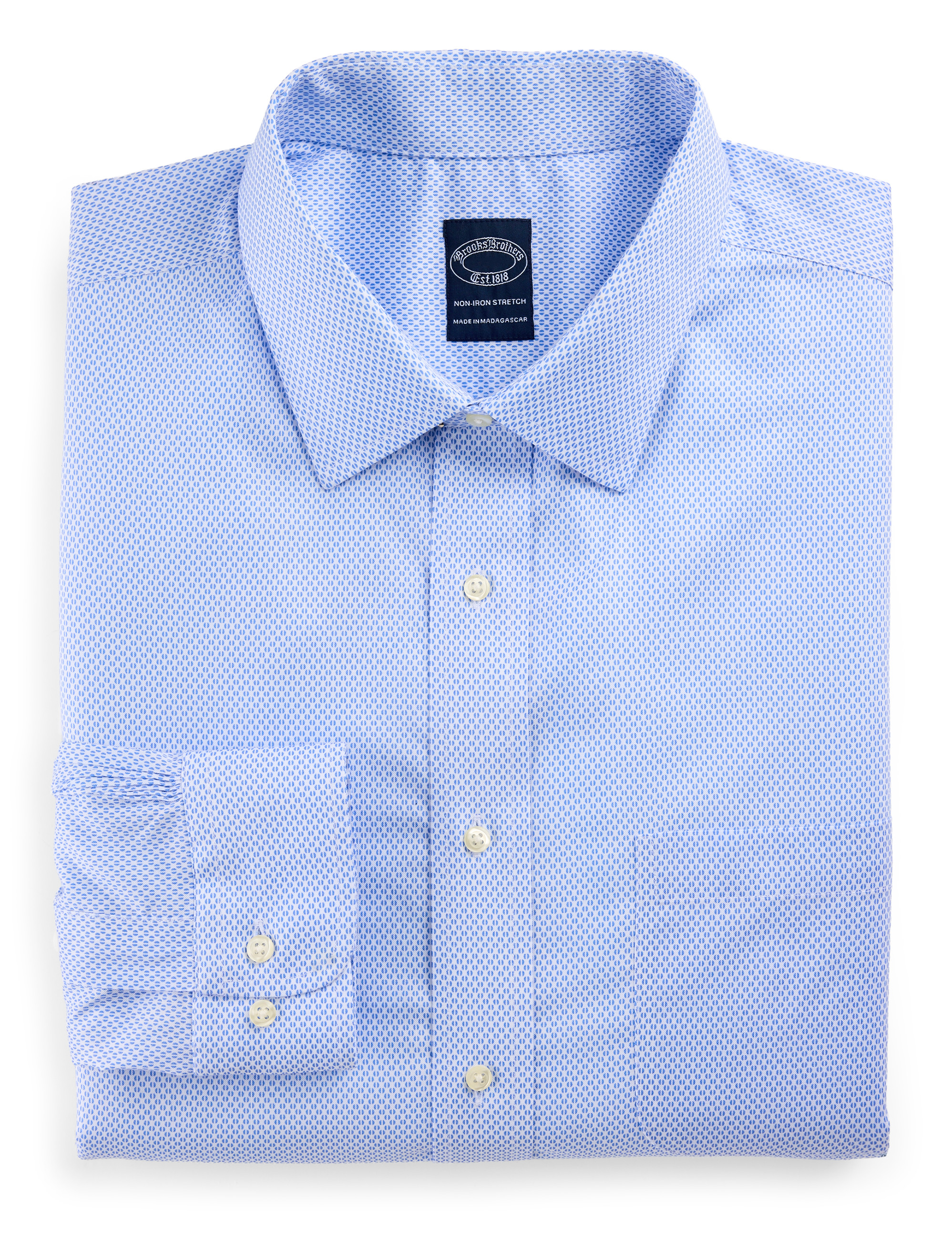 Non-Iron Geometric Patterned Dress Shirt