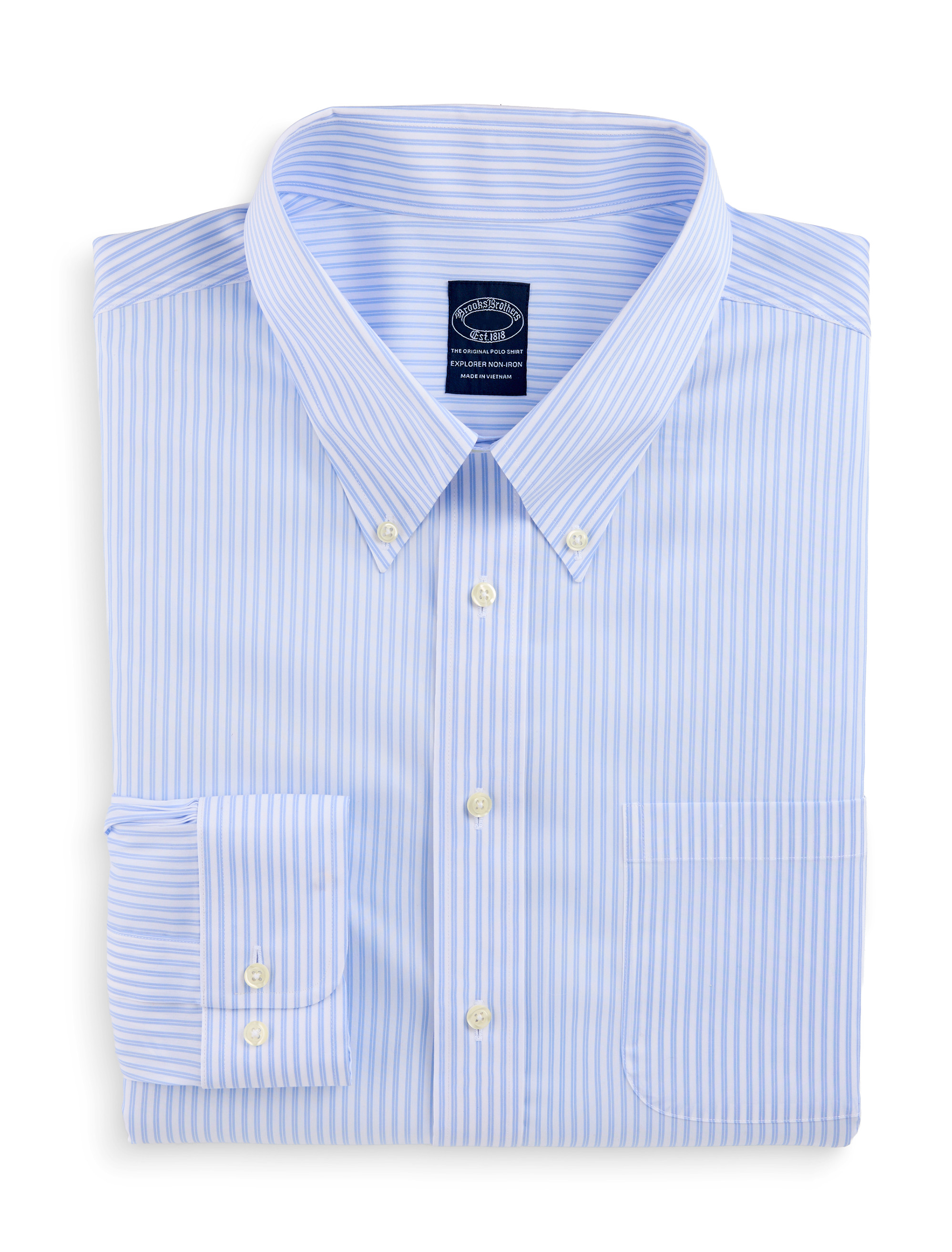 Non-Iron Double Striped Dress Shirt