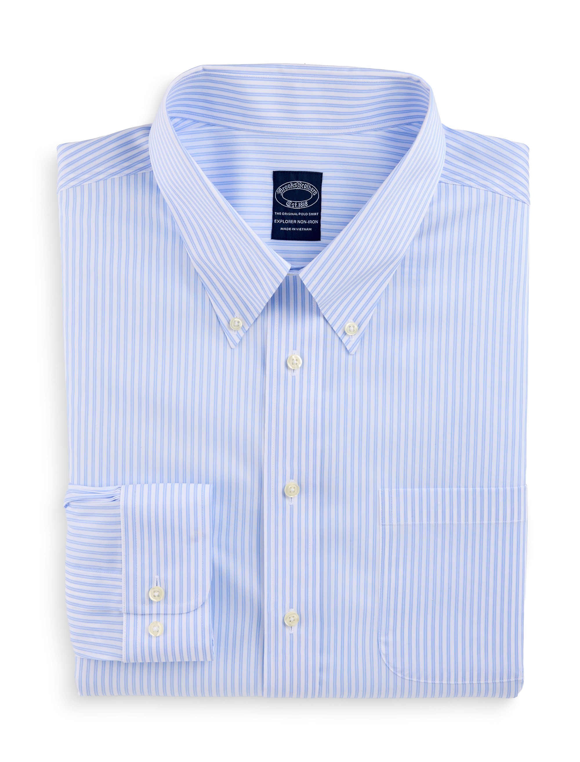 Non-Iron Double Striped Dress Shirt
