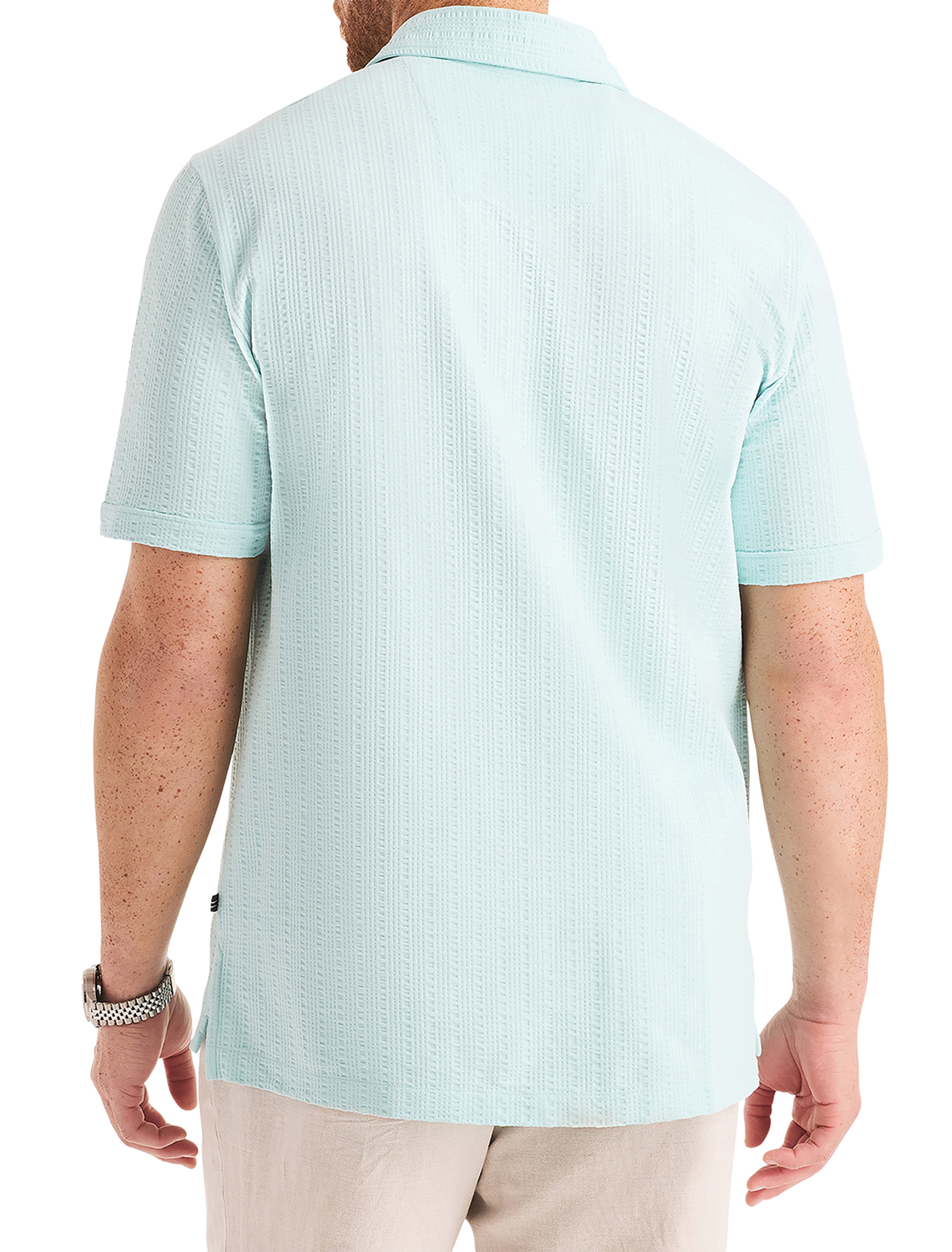 Big + Tall | Nautica Seersucker Polo Shirt | DXL
