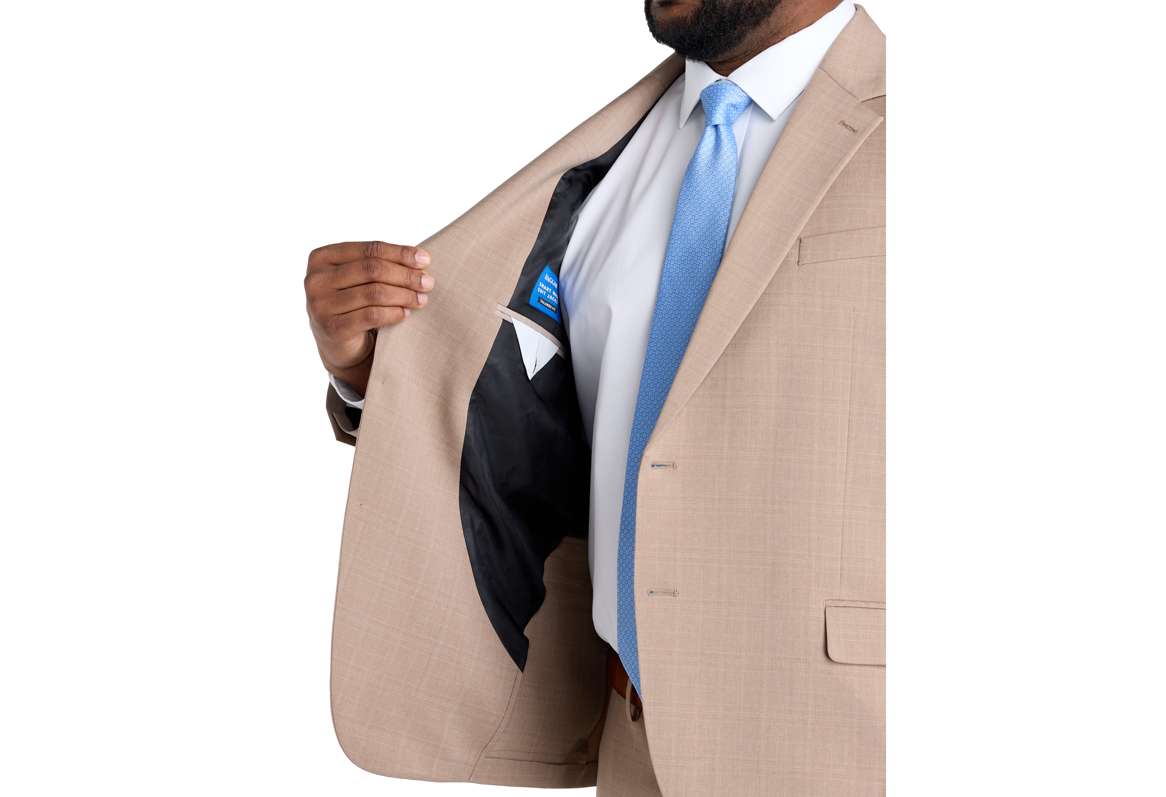 Smart Wash® Tonal Plaid Suit Jacket