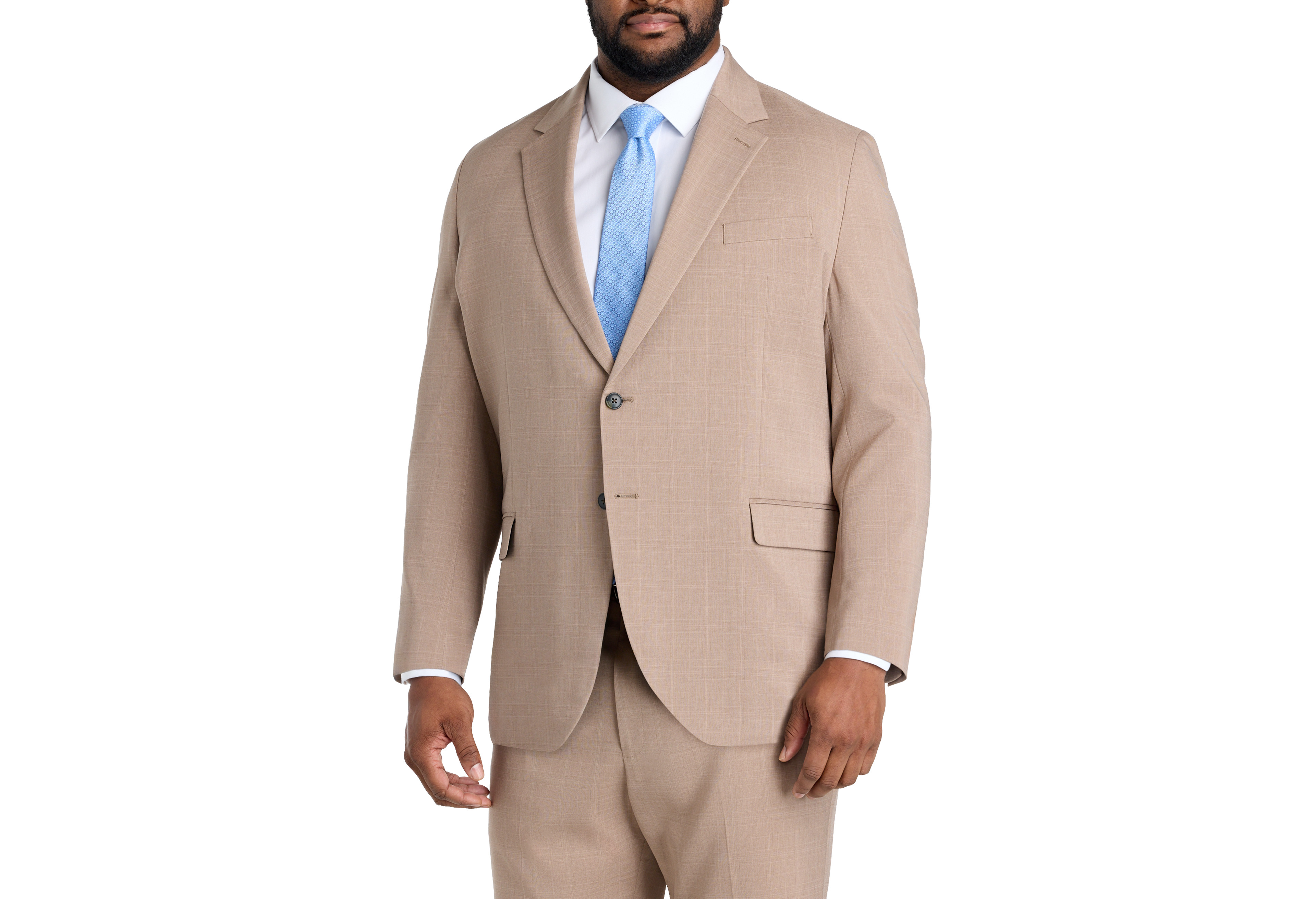 Smart Wash® Tonal Plaid Suit Jacket