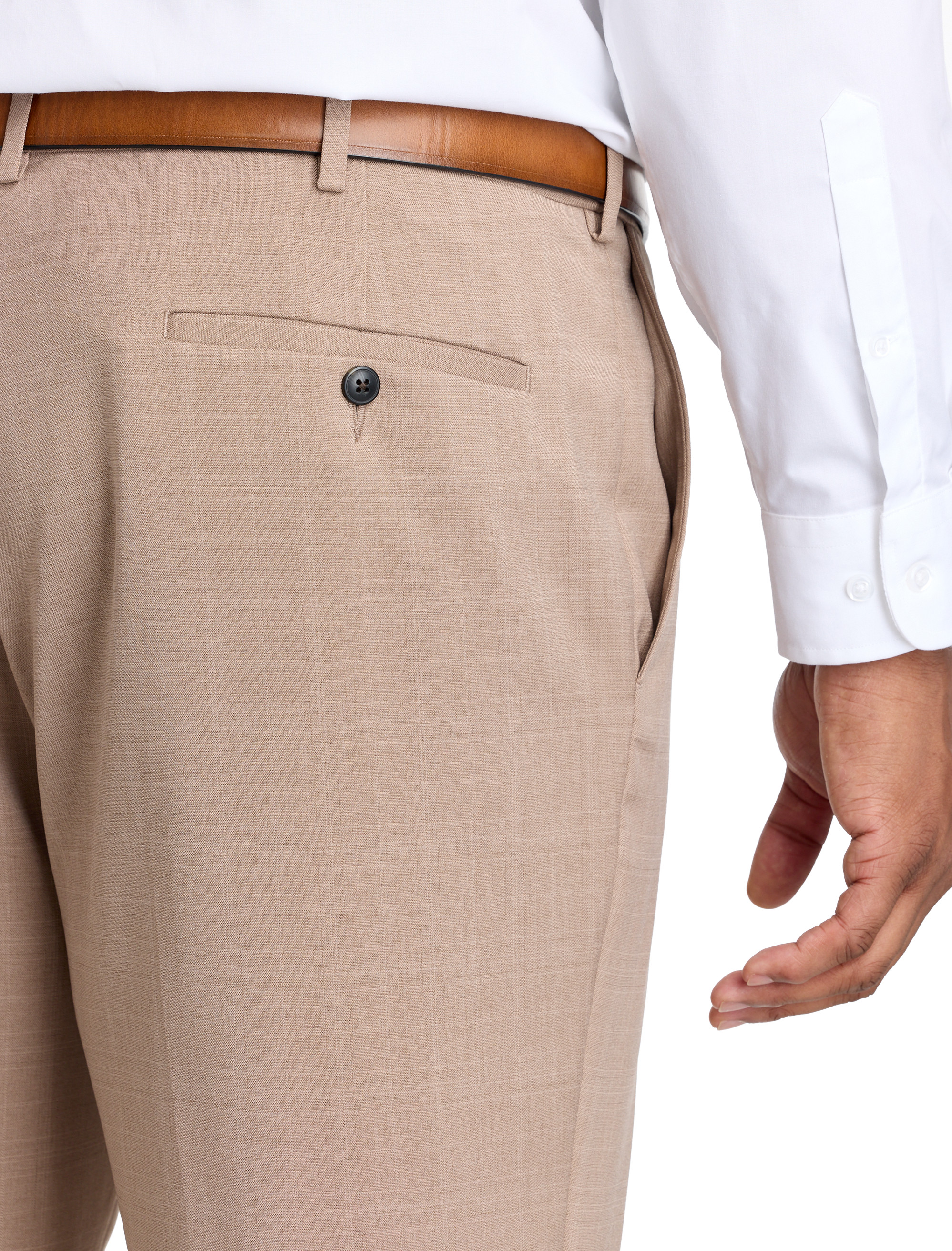 Tonal Plaid Smart Wash® Suit Pants