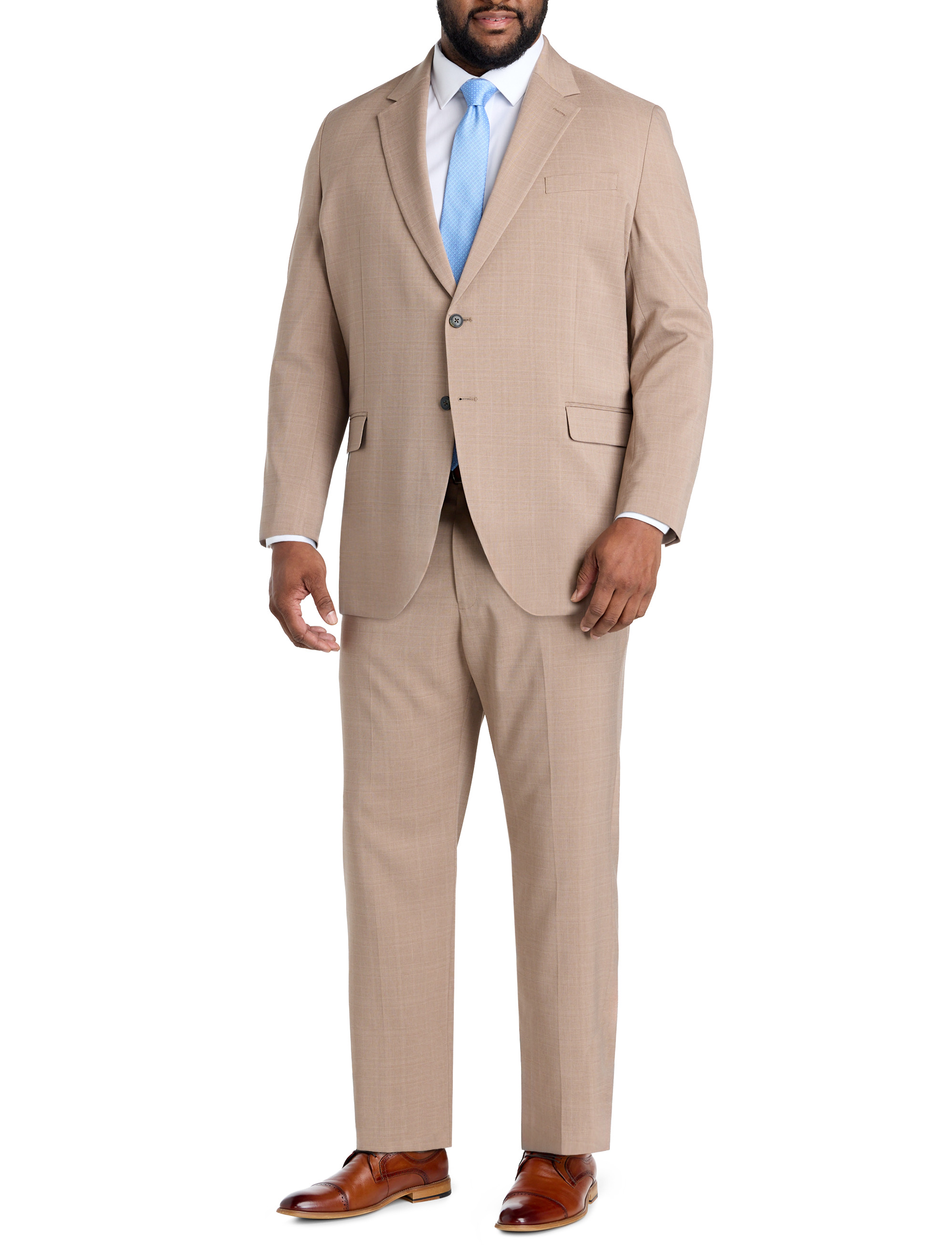 Tonal Plaid Smart Wash® Suit Pants