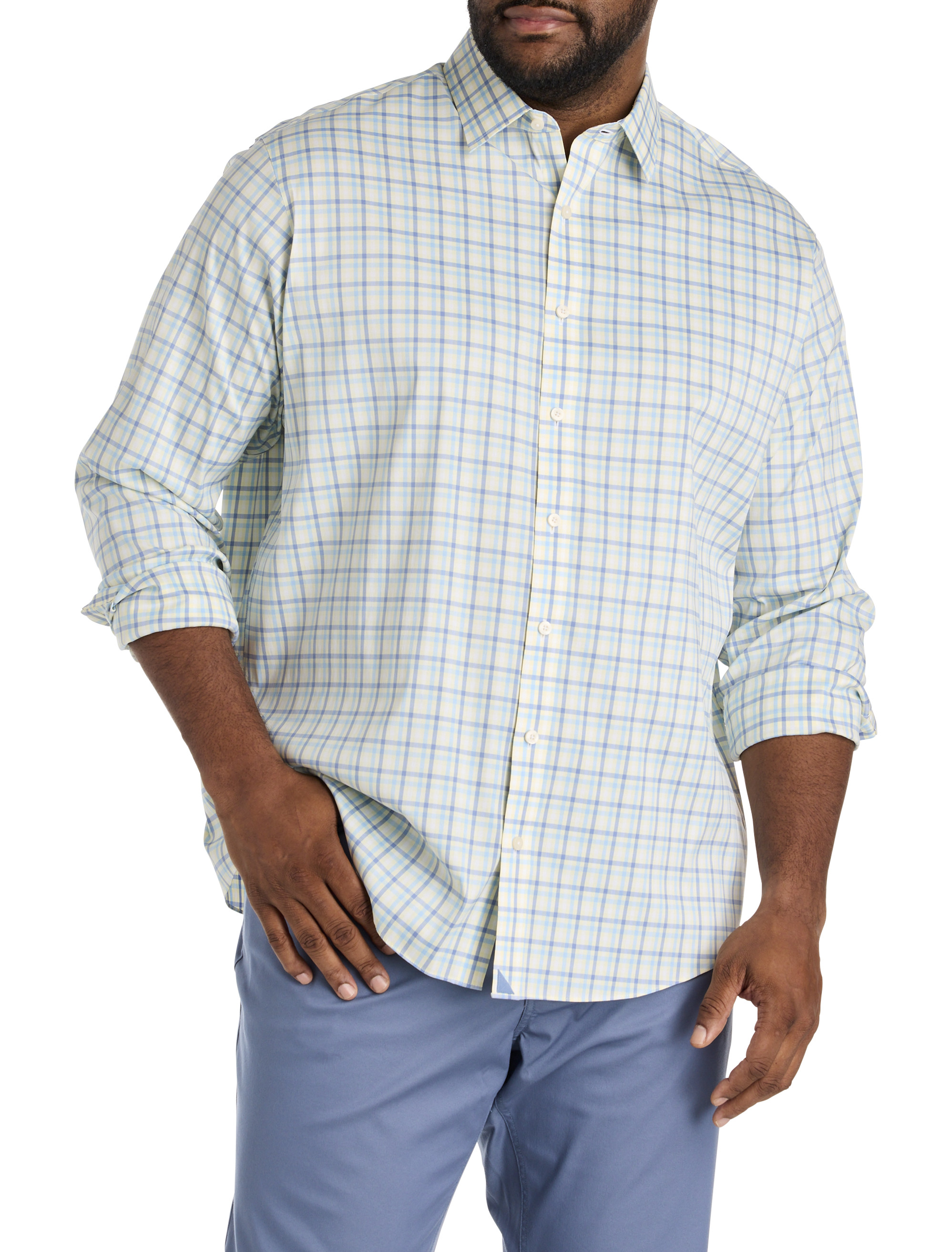 Big & Tall Men's Pendelton Performance Sport Shirt - Yellow - Size 2XLT