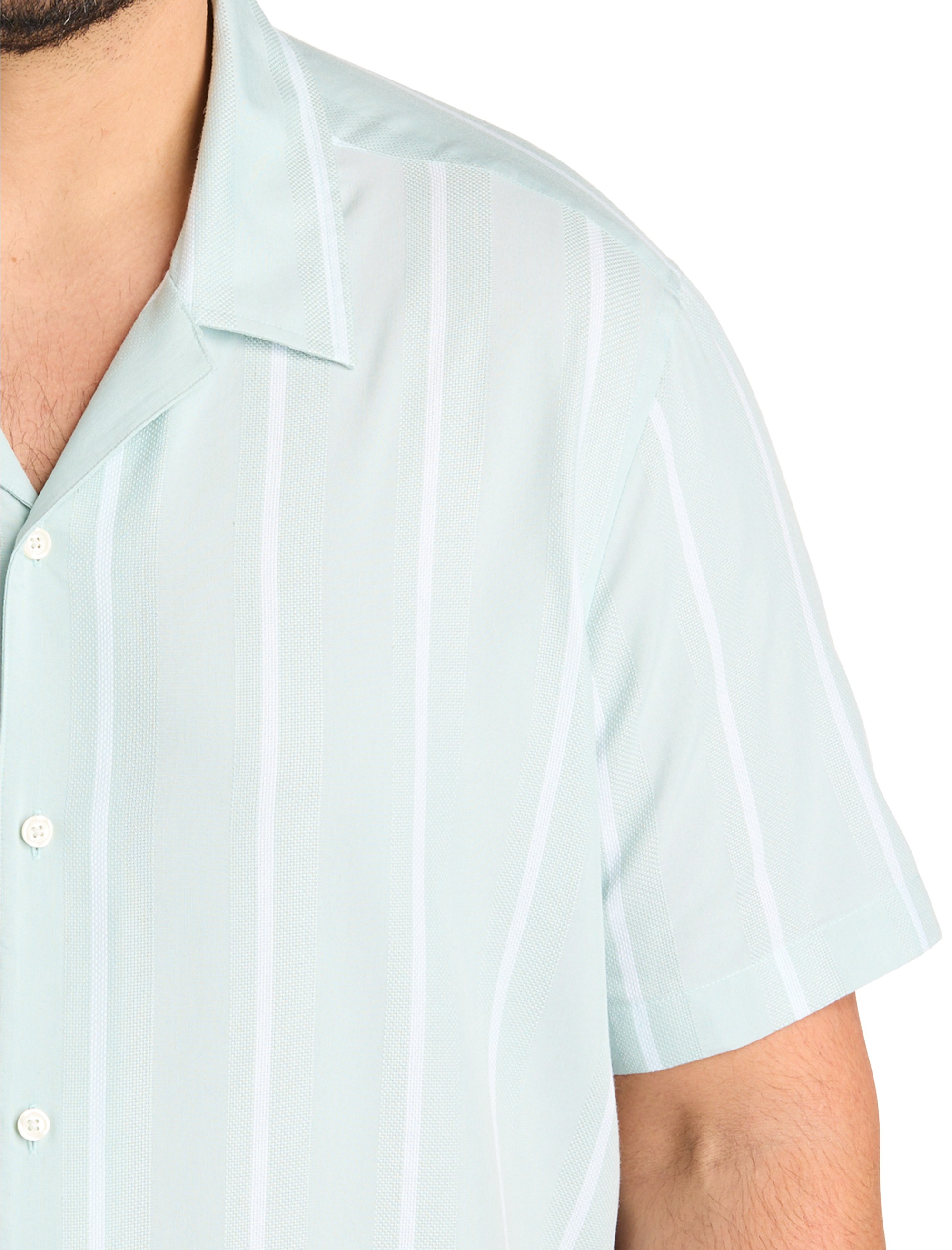 Textured Stripe Camp Shirt - thumbnail 2