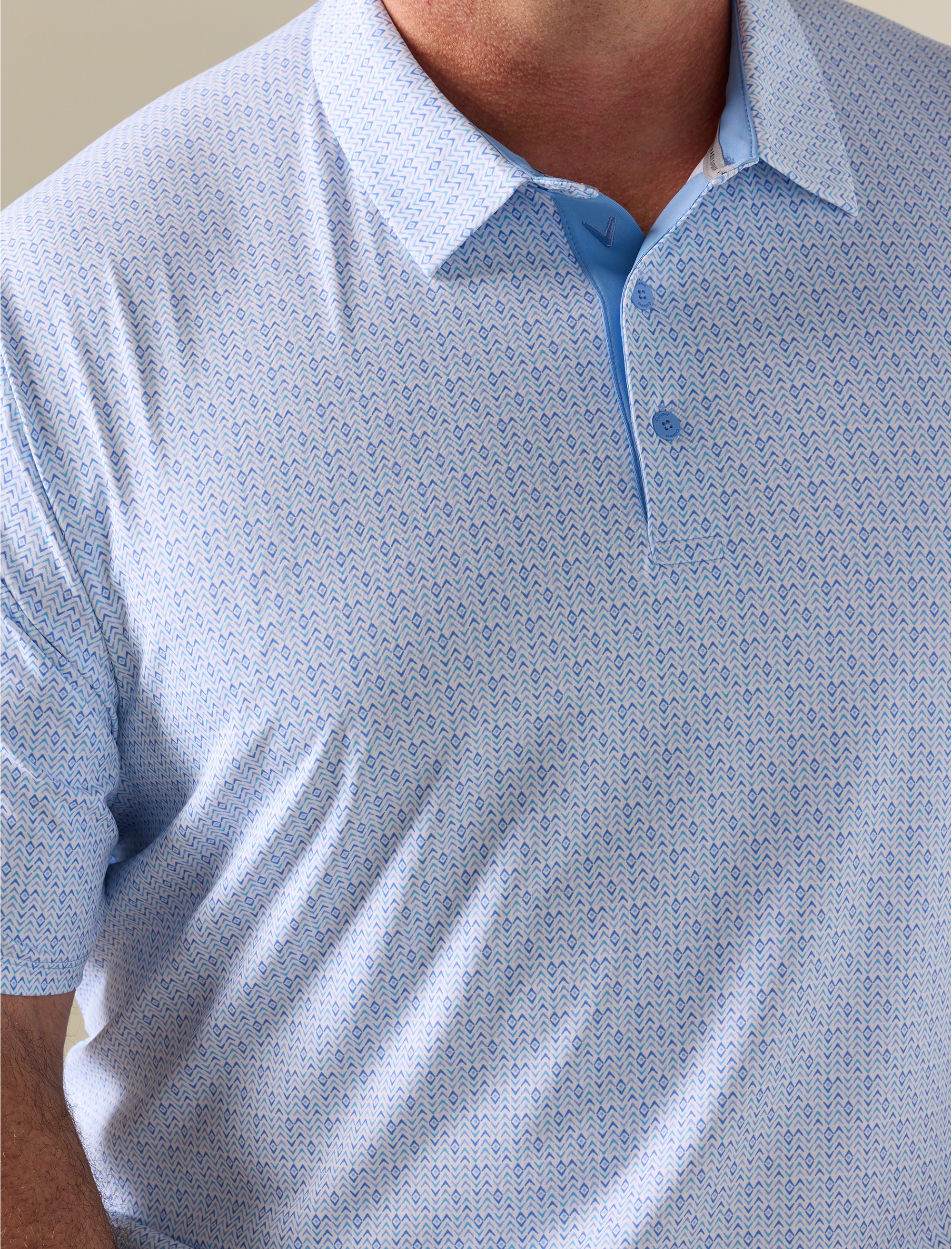 Chevron Print Polo Shirt - thumbnail 3