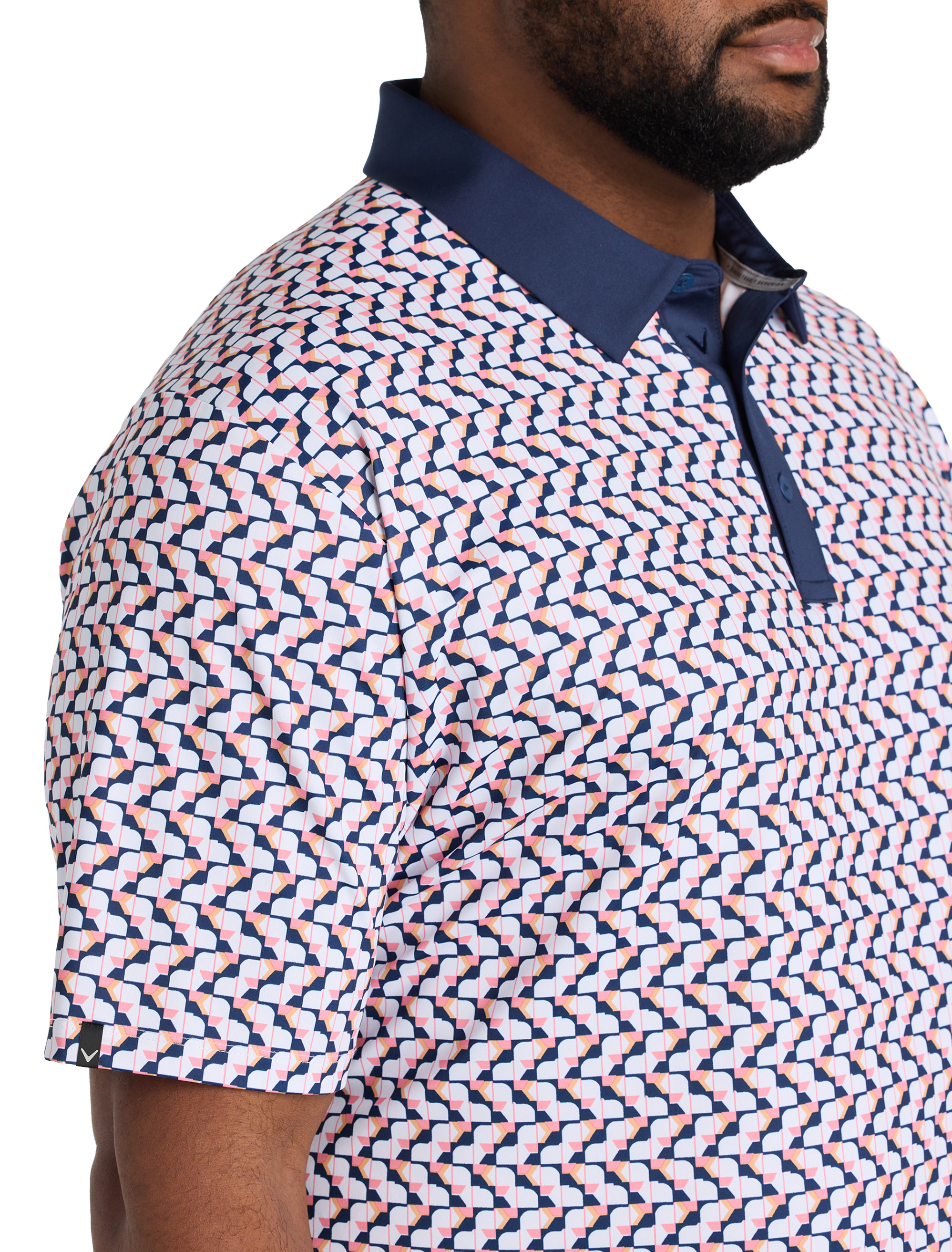 Resort Geometric Print Polo Shirt
