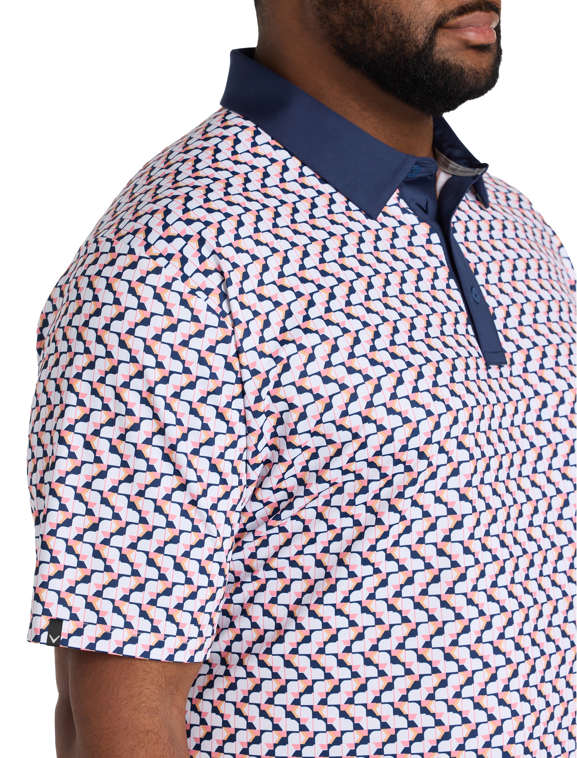 Resort Geometric Print Polo Shirt - thumbnail 2