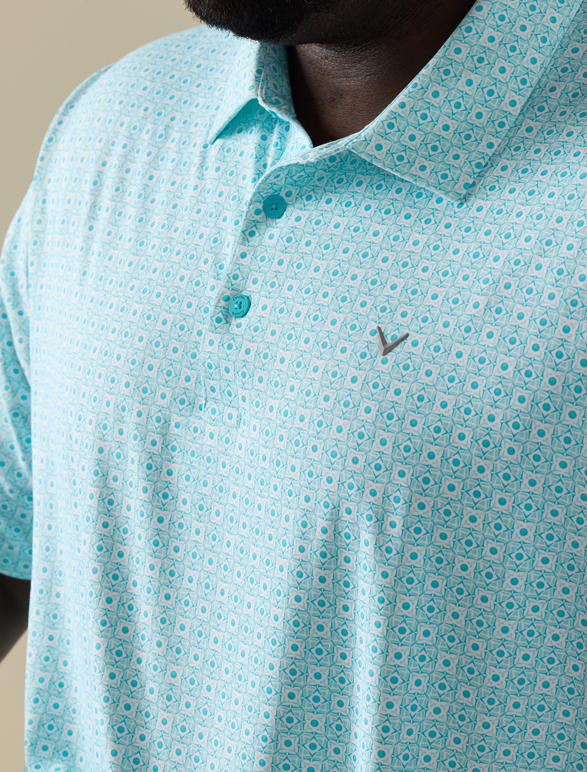 Foulard Print Golf Polo Shirt