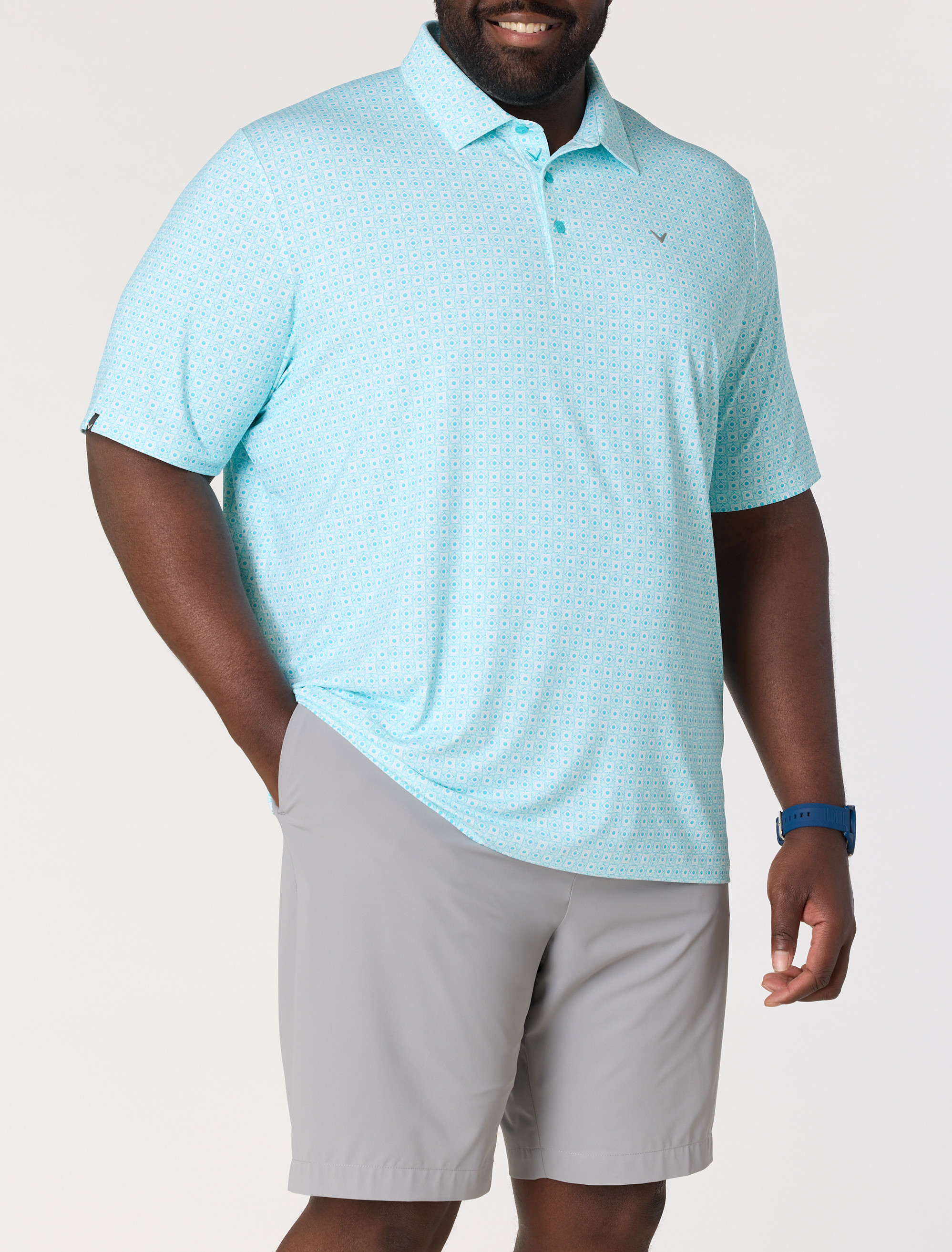 Foulard Print Golf Polo Shirt