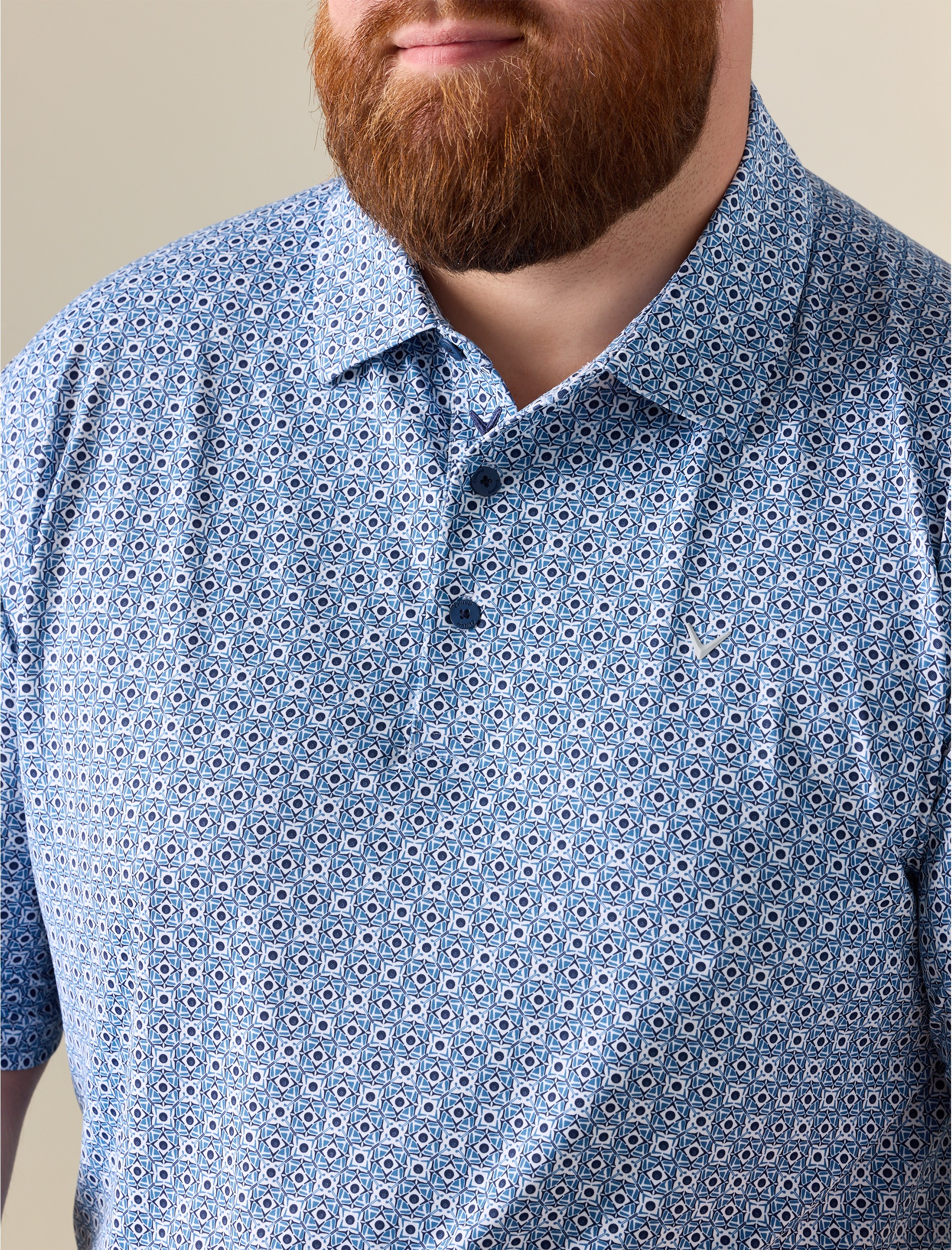 Foulard Print Golf Polo Shirt - thumbnail 2