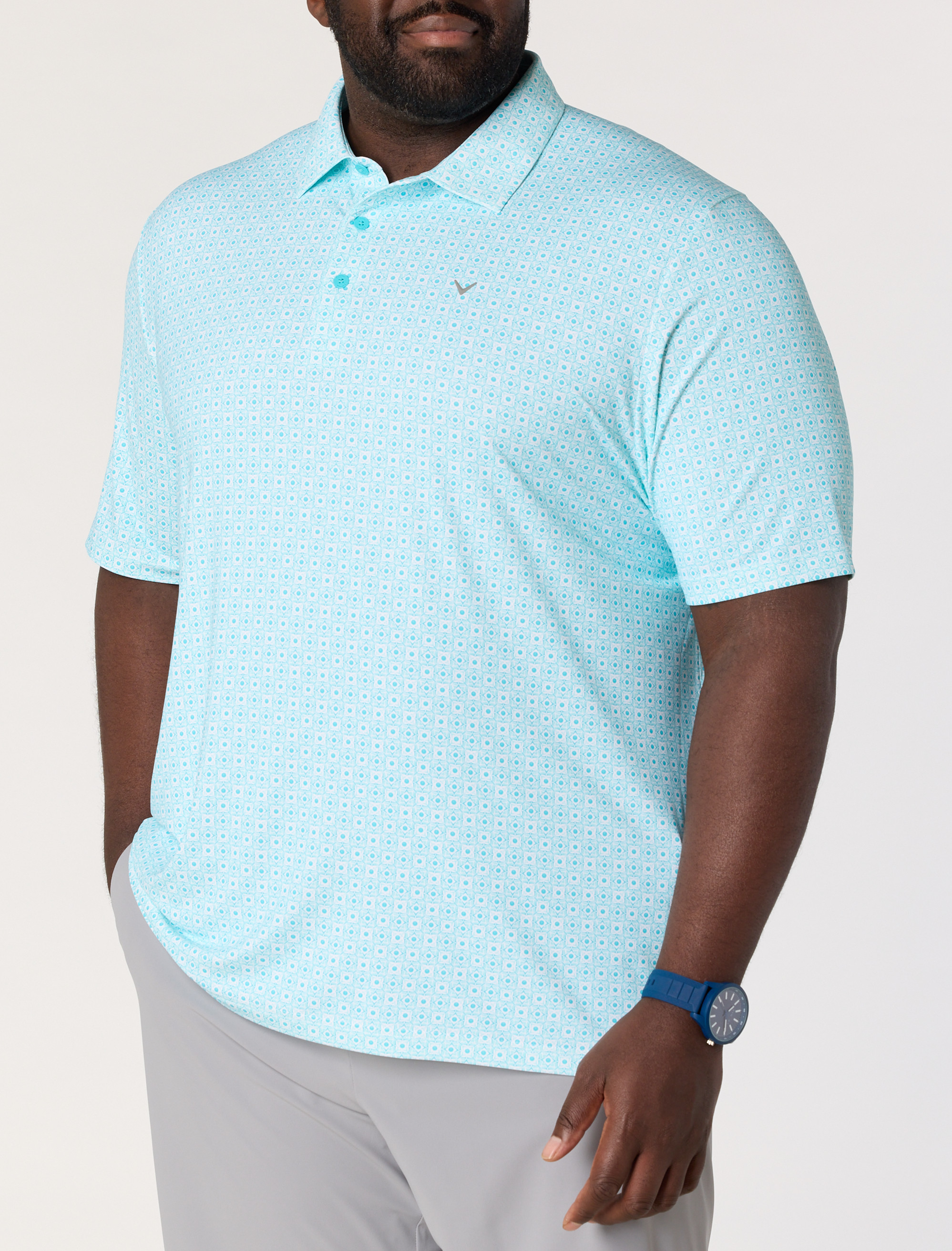 Foulard Print Golf Polo Shirt