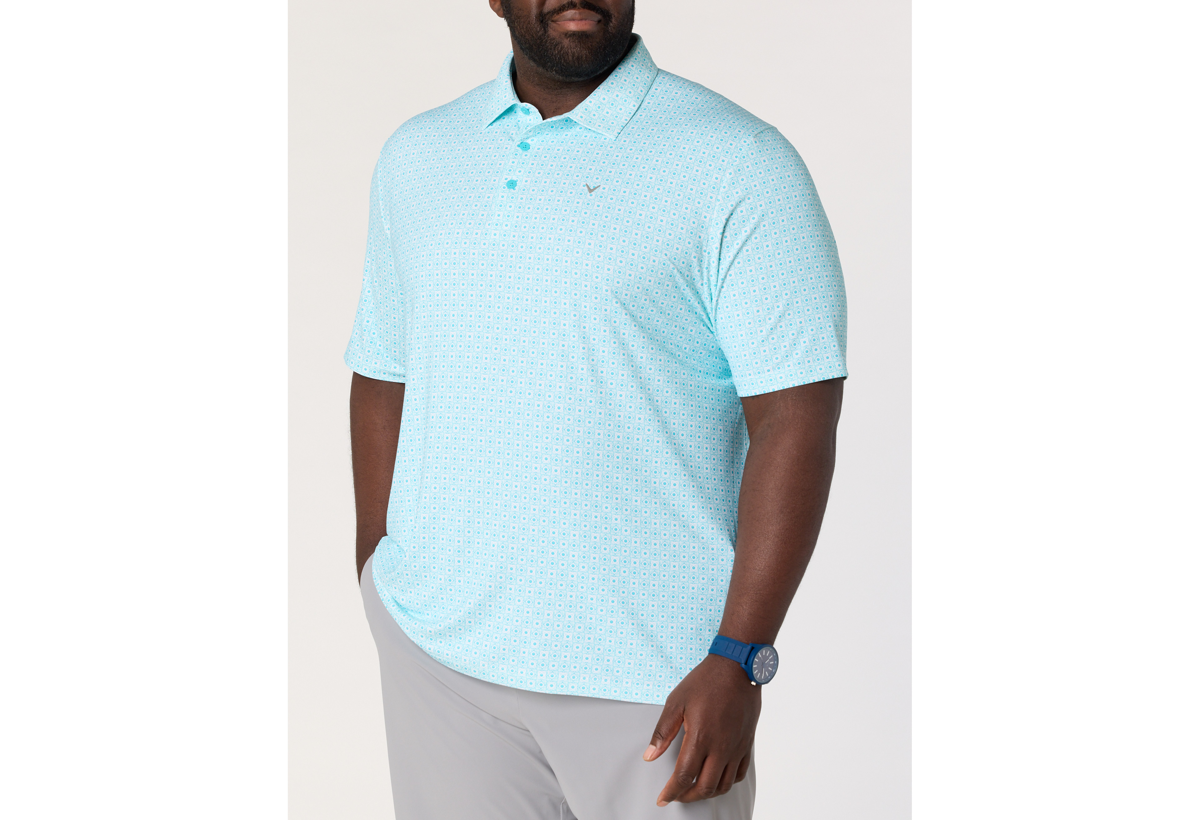 Foulard Print Golf Polo Shirt