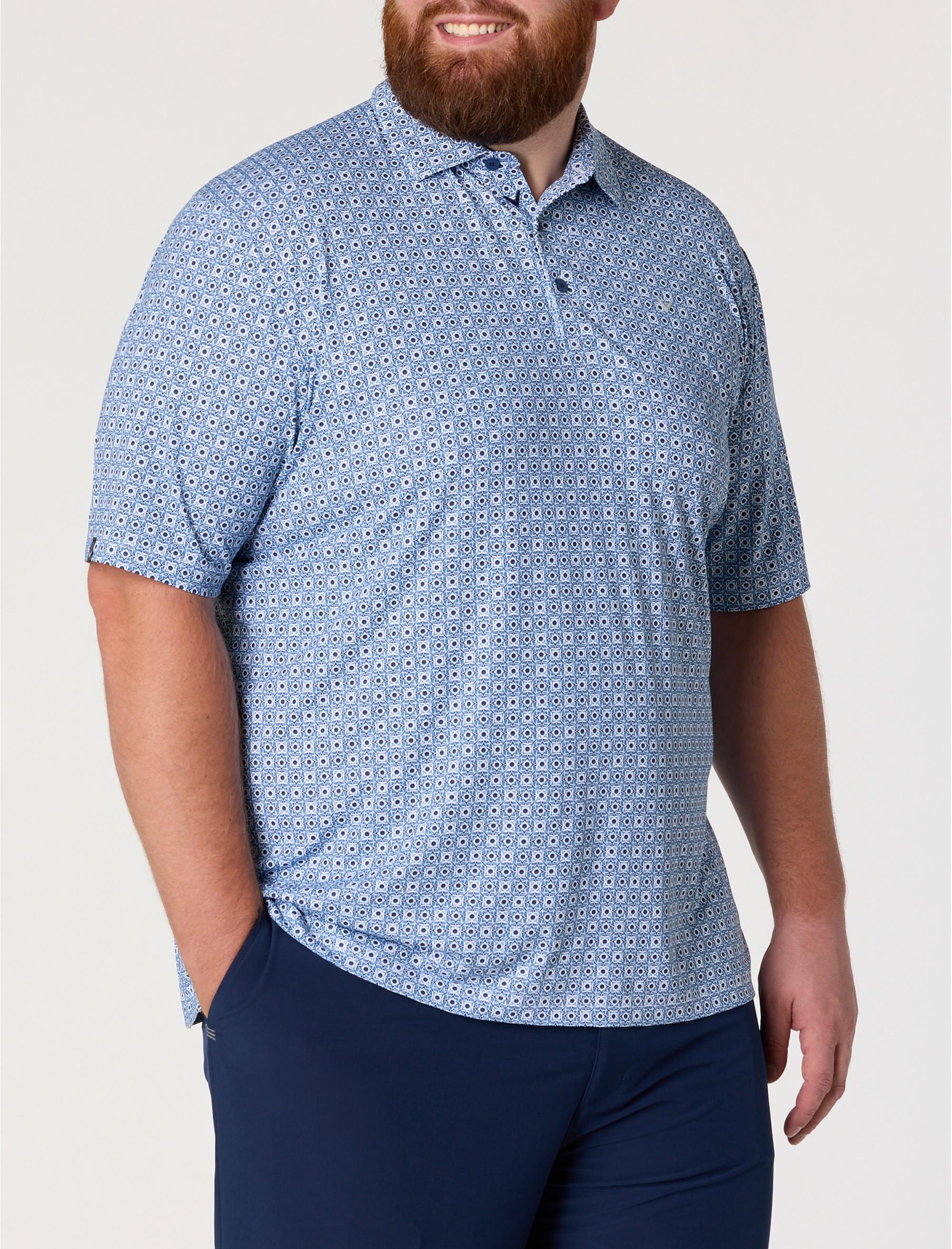 Foulard Print Golf Polo Shirt