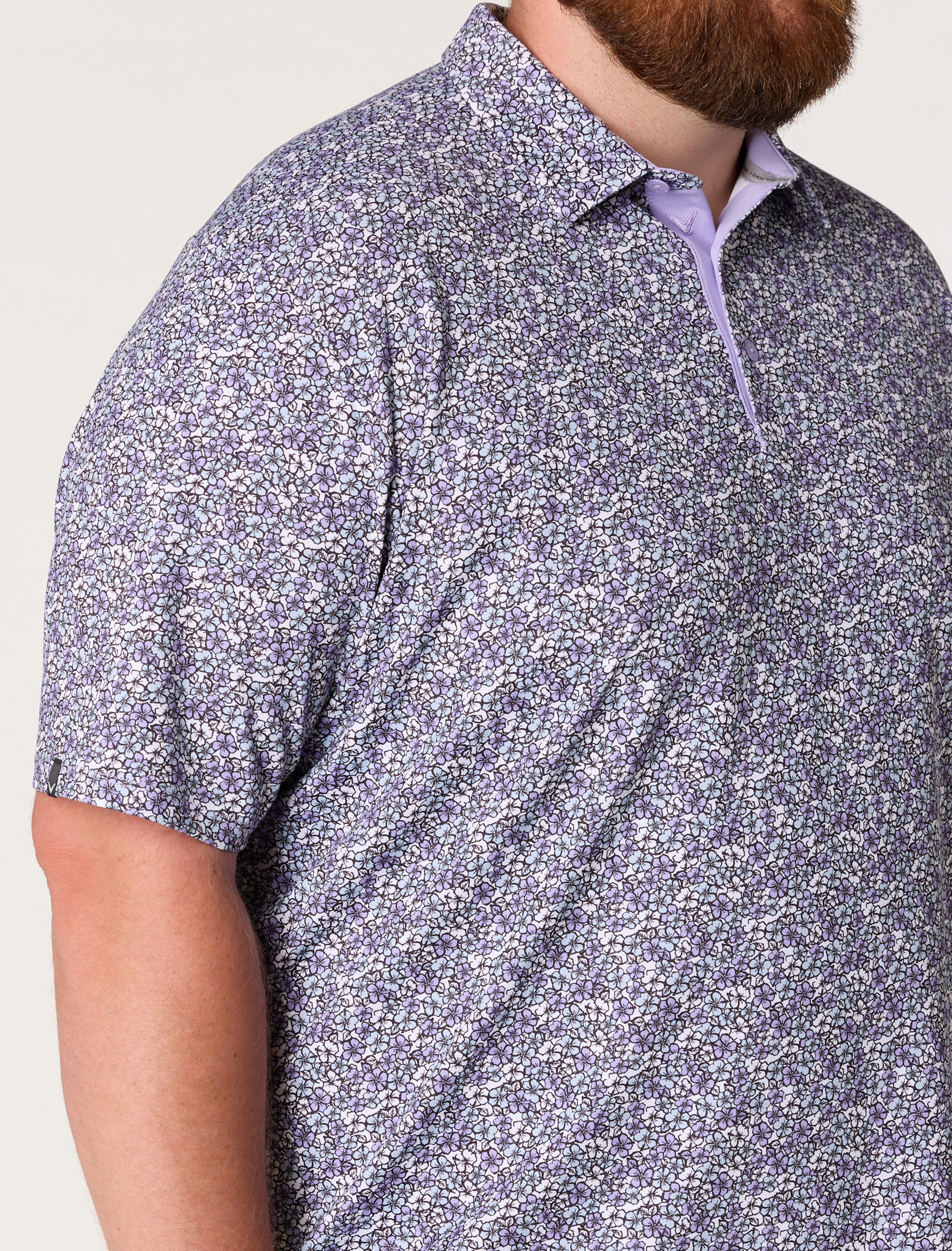 Hibiscus Print Polo Shirt