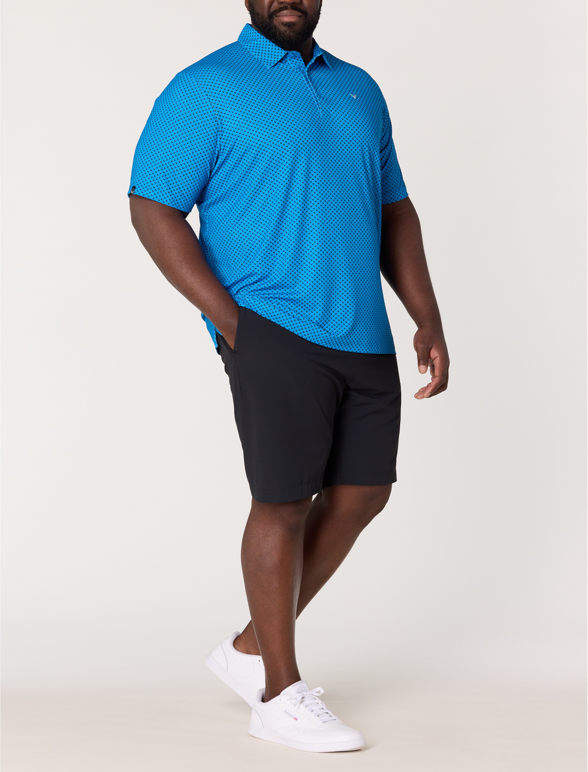 Golf Print Performance Polo Shirt - thumbnail 2