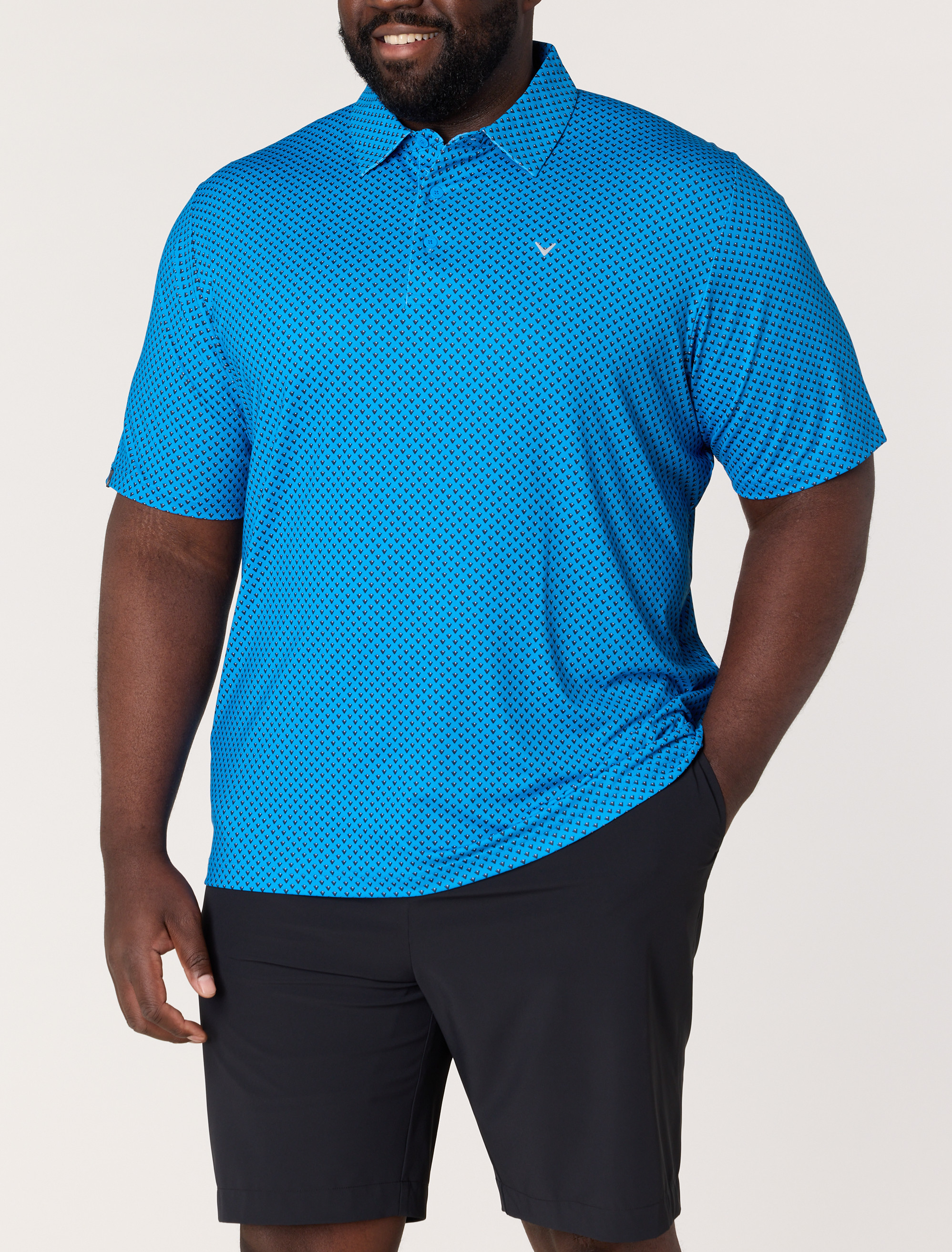 Golf Print Performance Polo Shirt