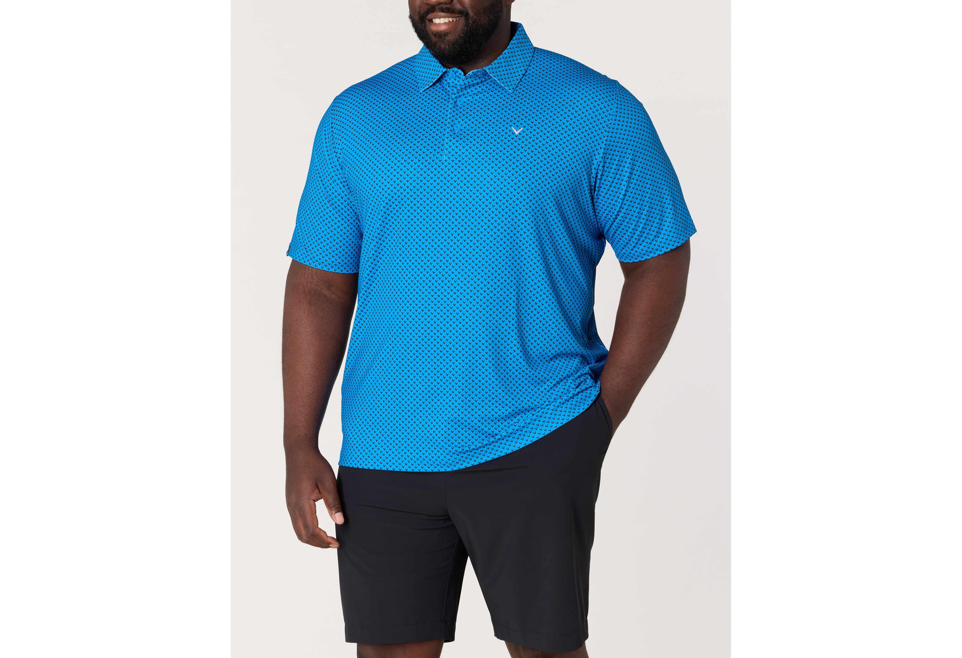 Golf Print Performance Polo Shirt