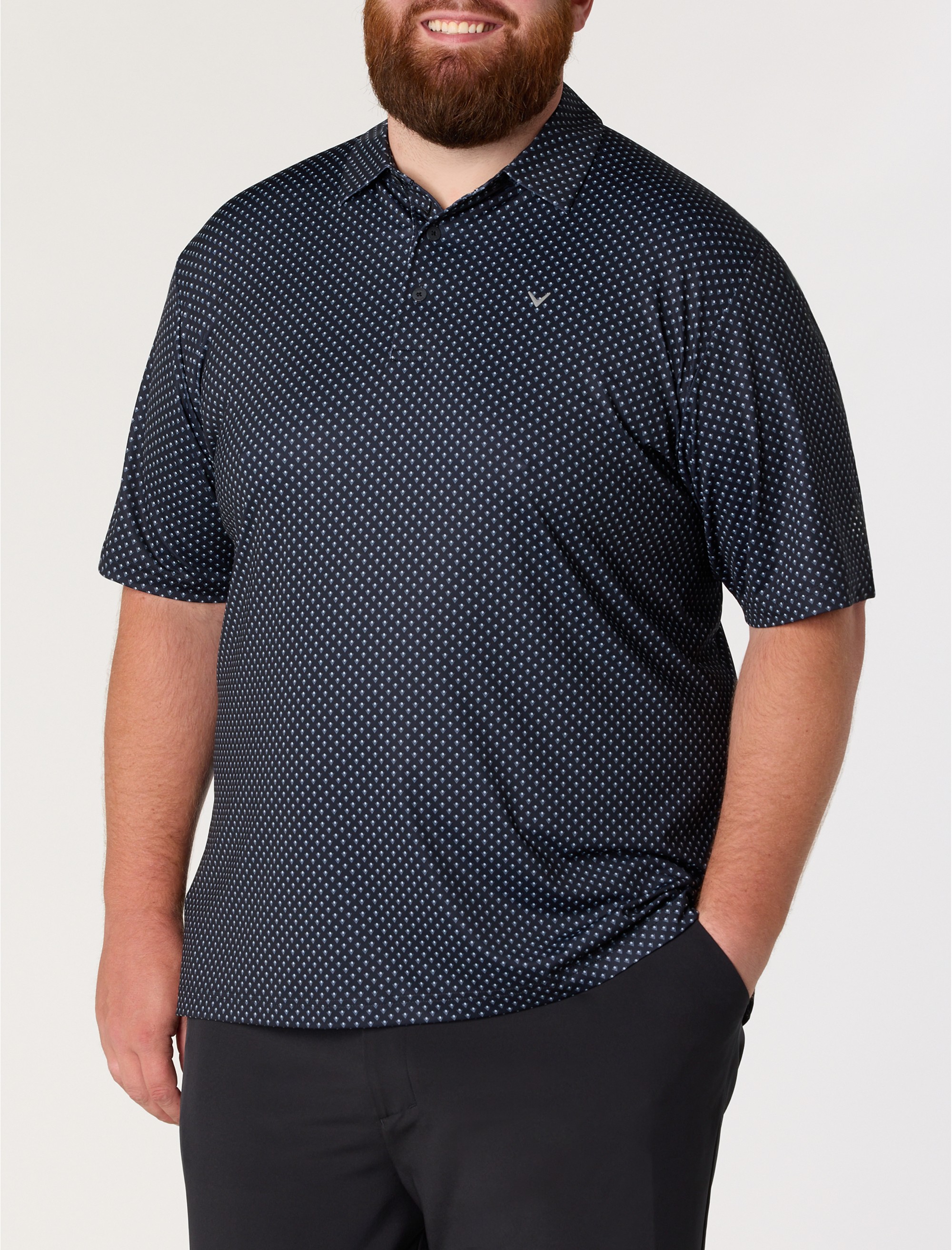 Golf Print Performance Polo Shirt - thumbnail 4