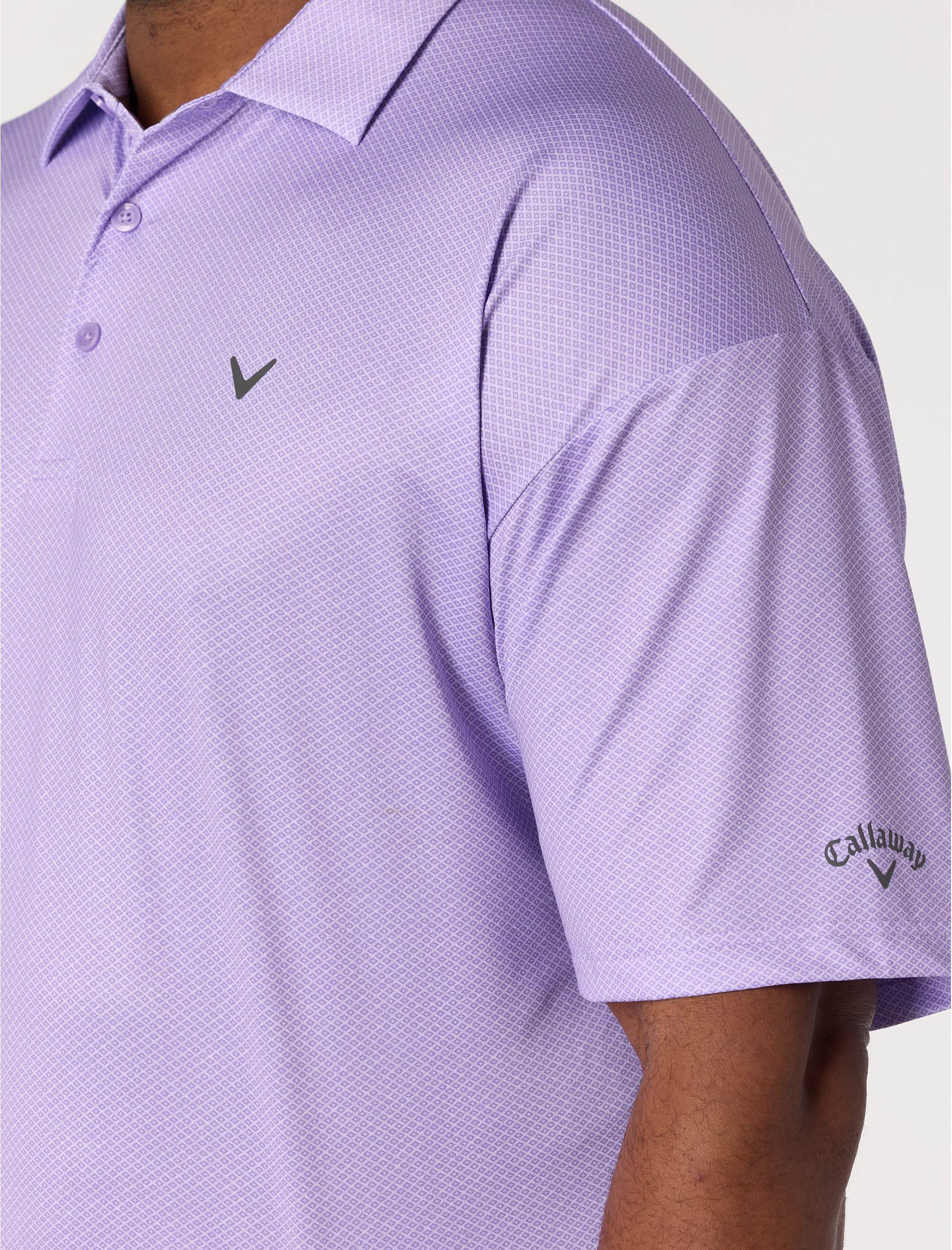 Geometric Heather Print Patterned Polo Shirt - thumbnail 2