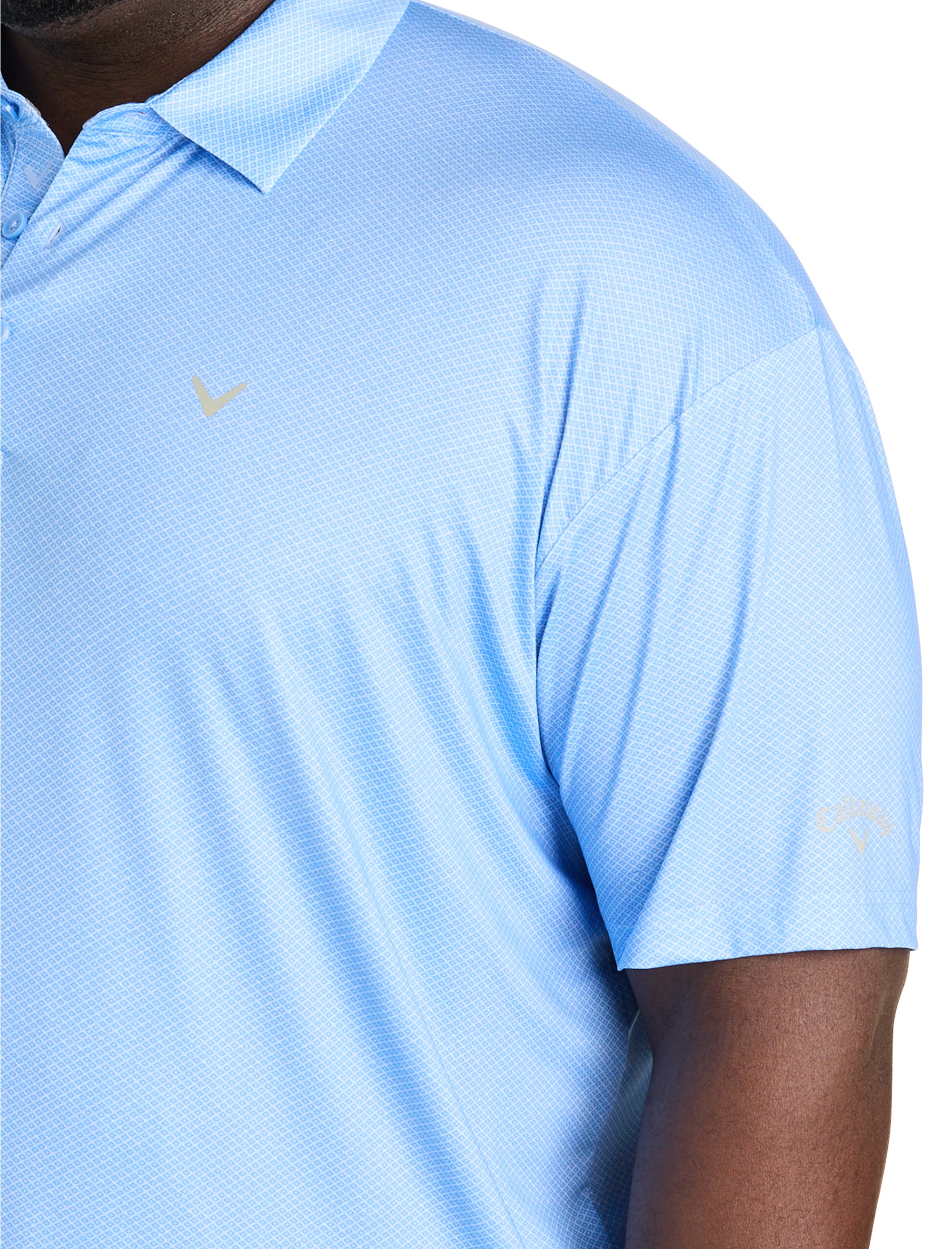 Geometric Heather Print Patterned Polo Shirt - thumbnail 5