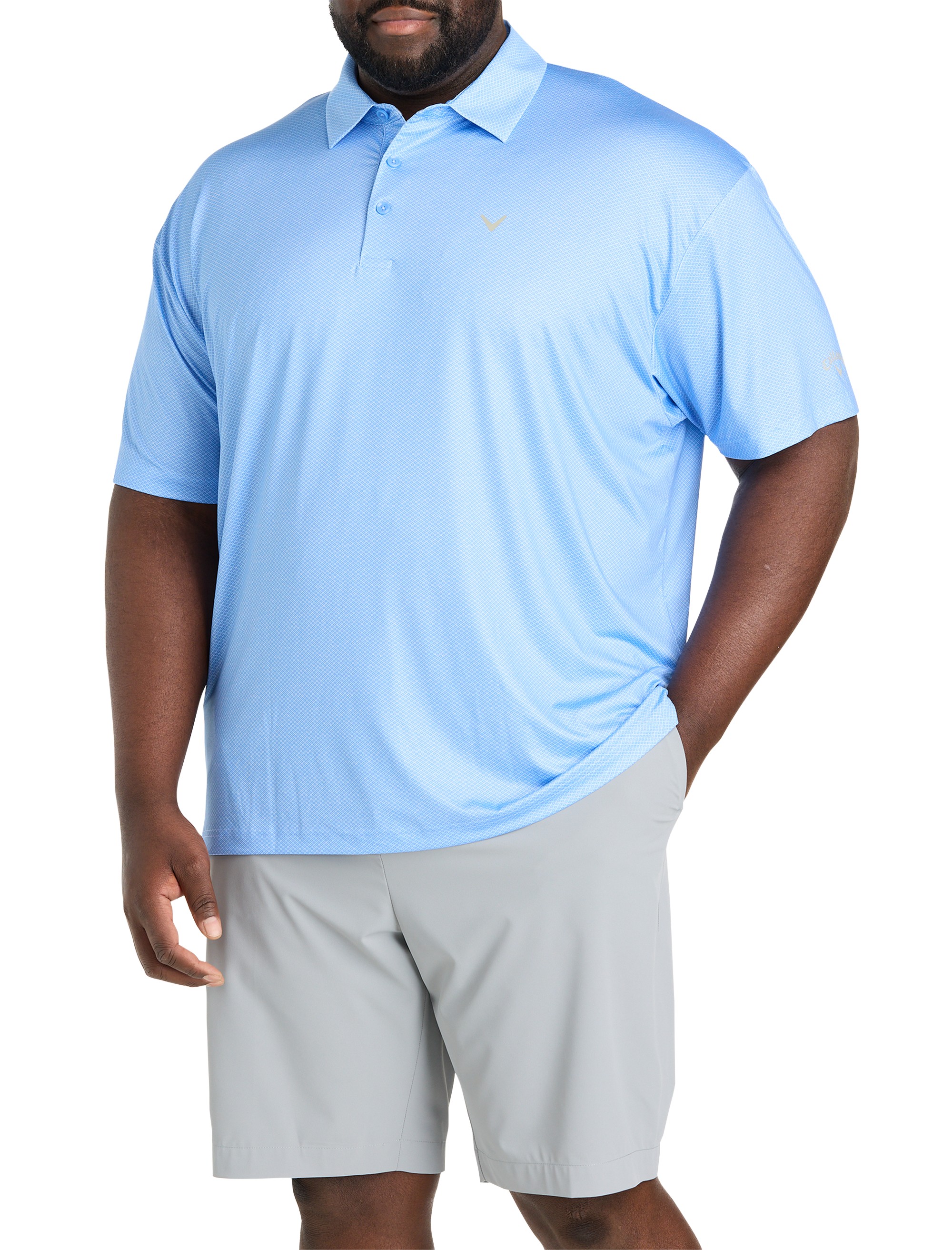 Geometric Heather Print Patterned Polo Shirt - thumbnail 6