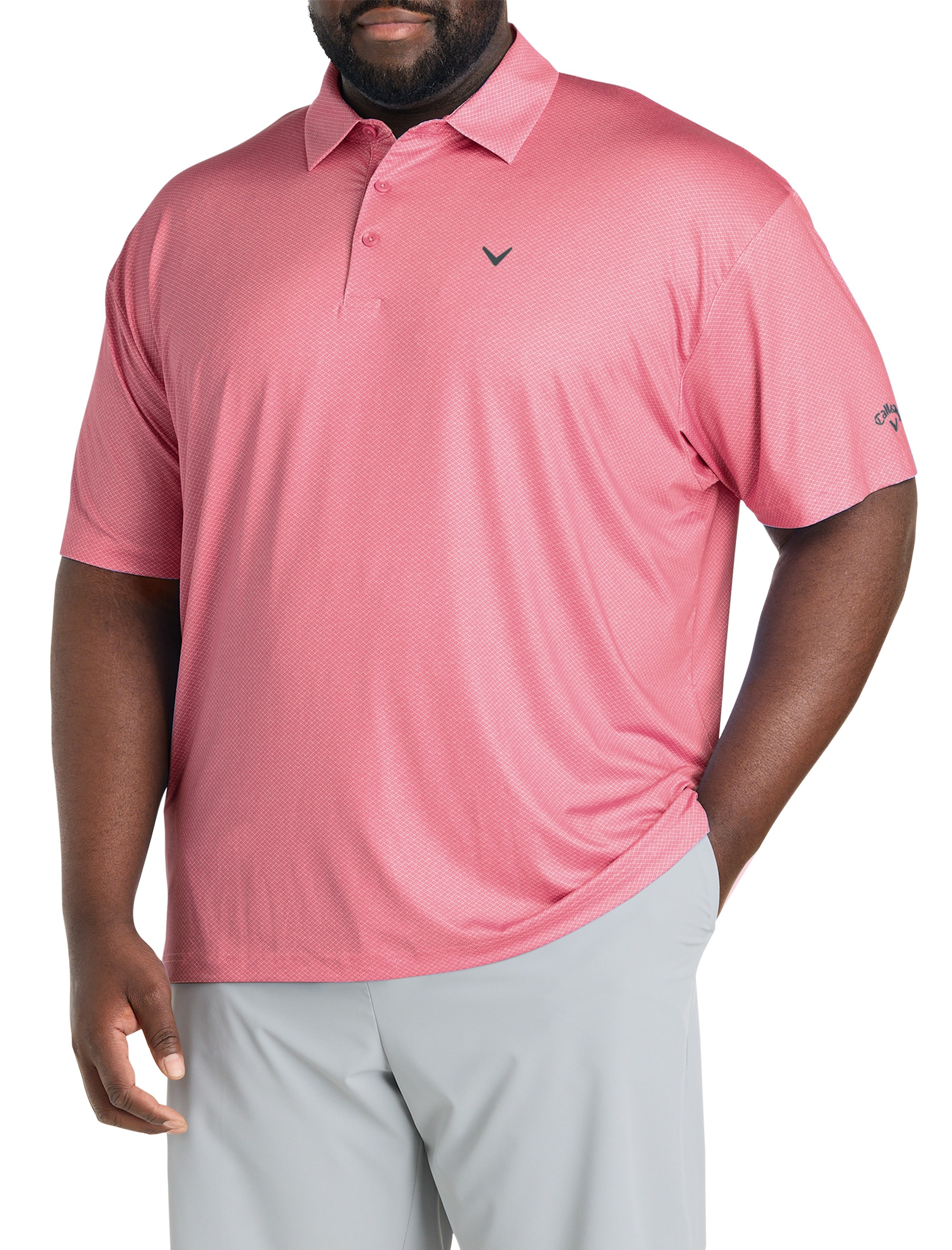Geometric Heather Print Patterned Polo Shirt - thumbnail 7