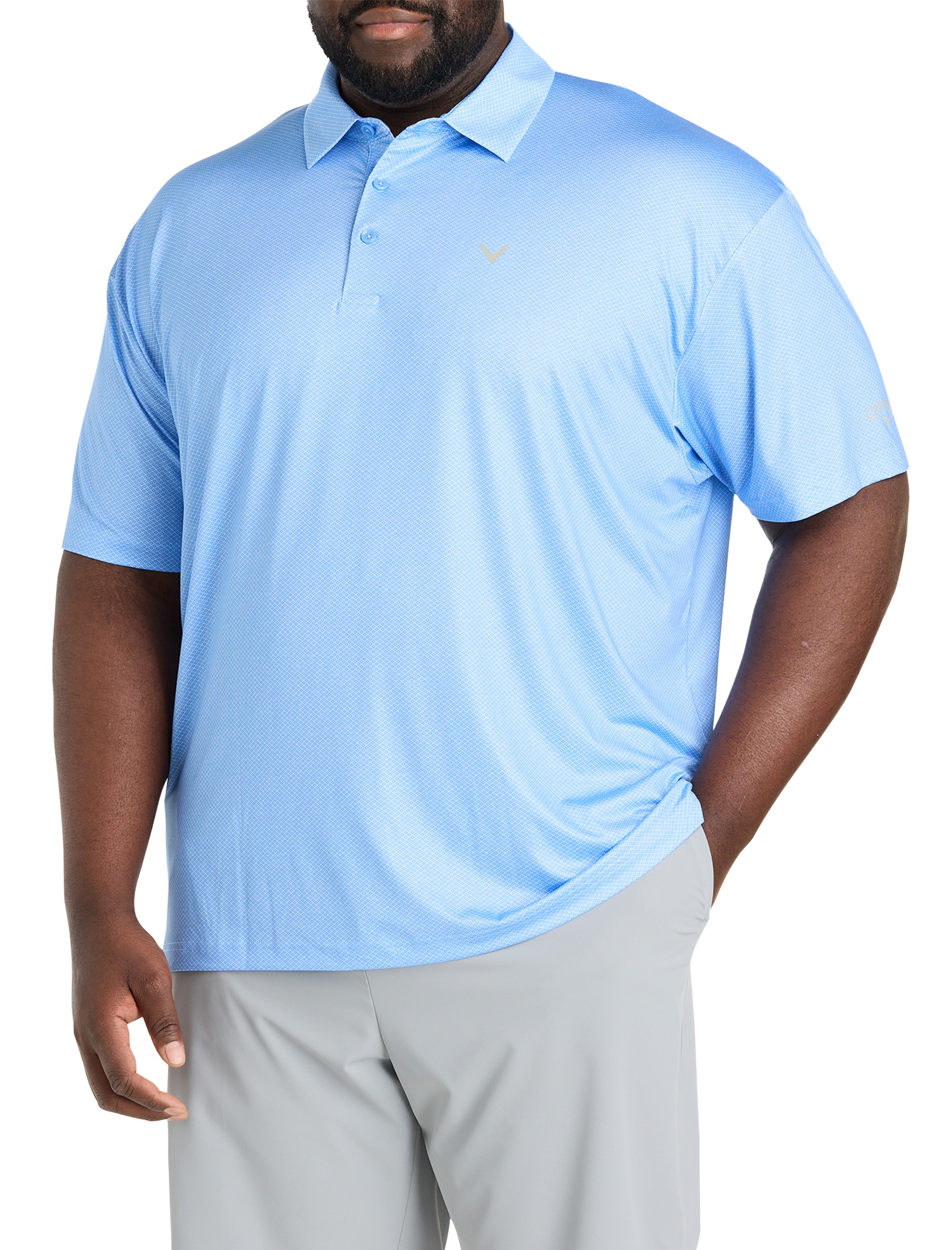 Geometric Heather Print Patterned Polo Shirt - thumbnail 4