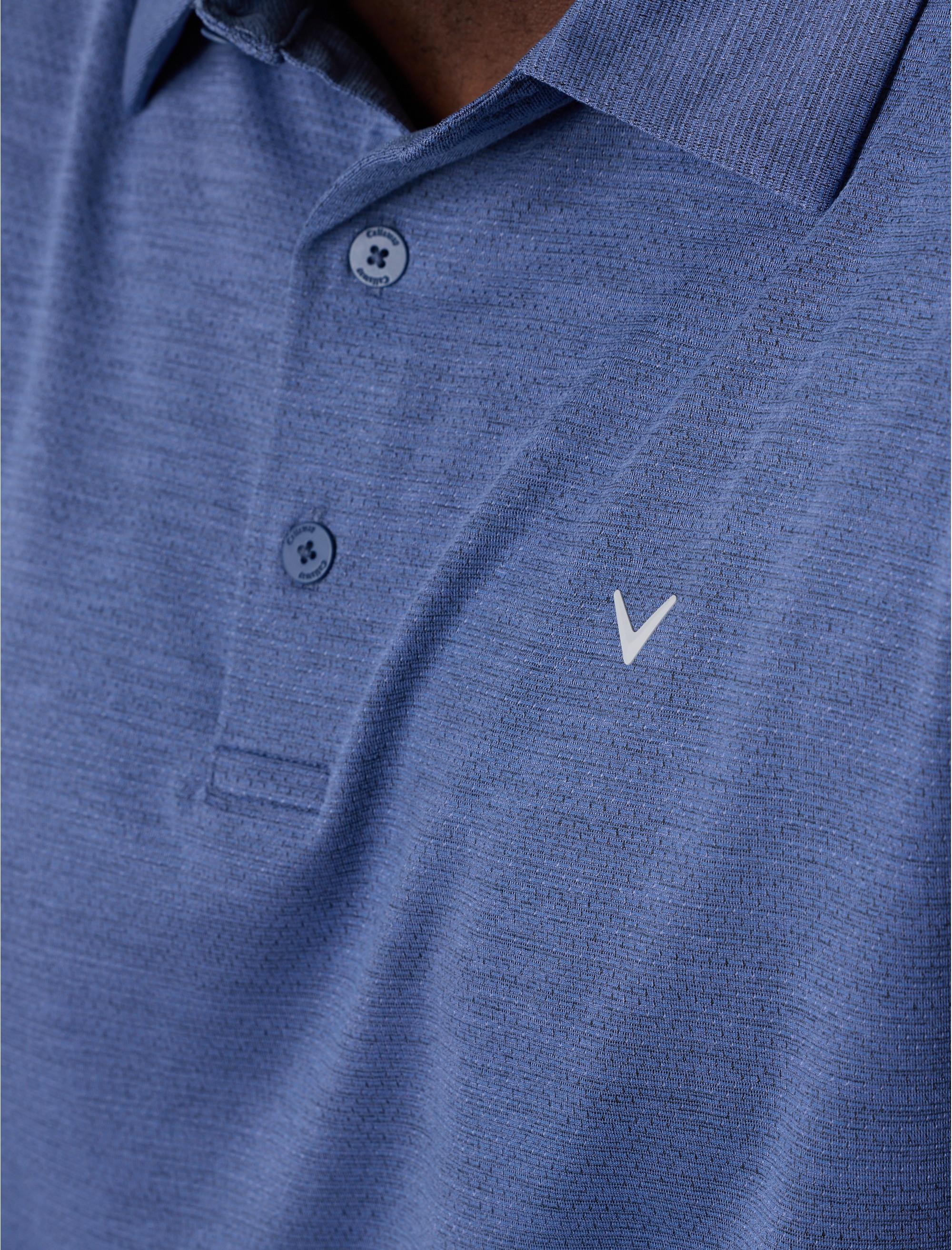 Heathered Jacquard Polo Shirt - thumbnail 3