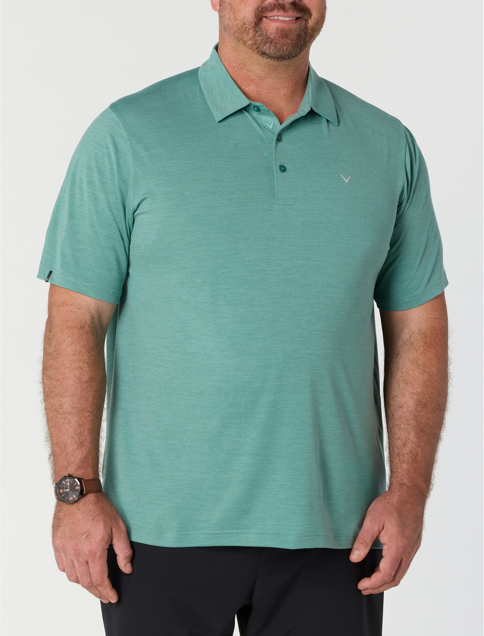 Heathered Jacquard Polo Shirt - thumbnail 5