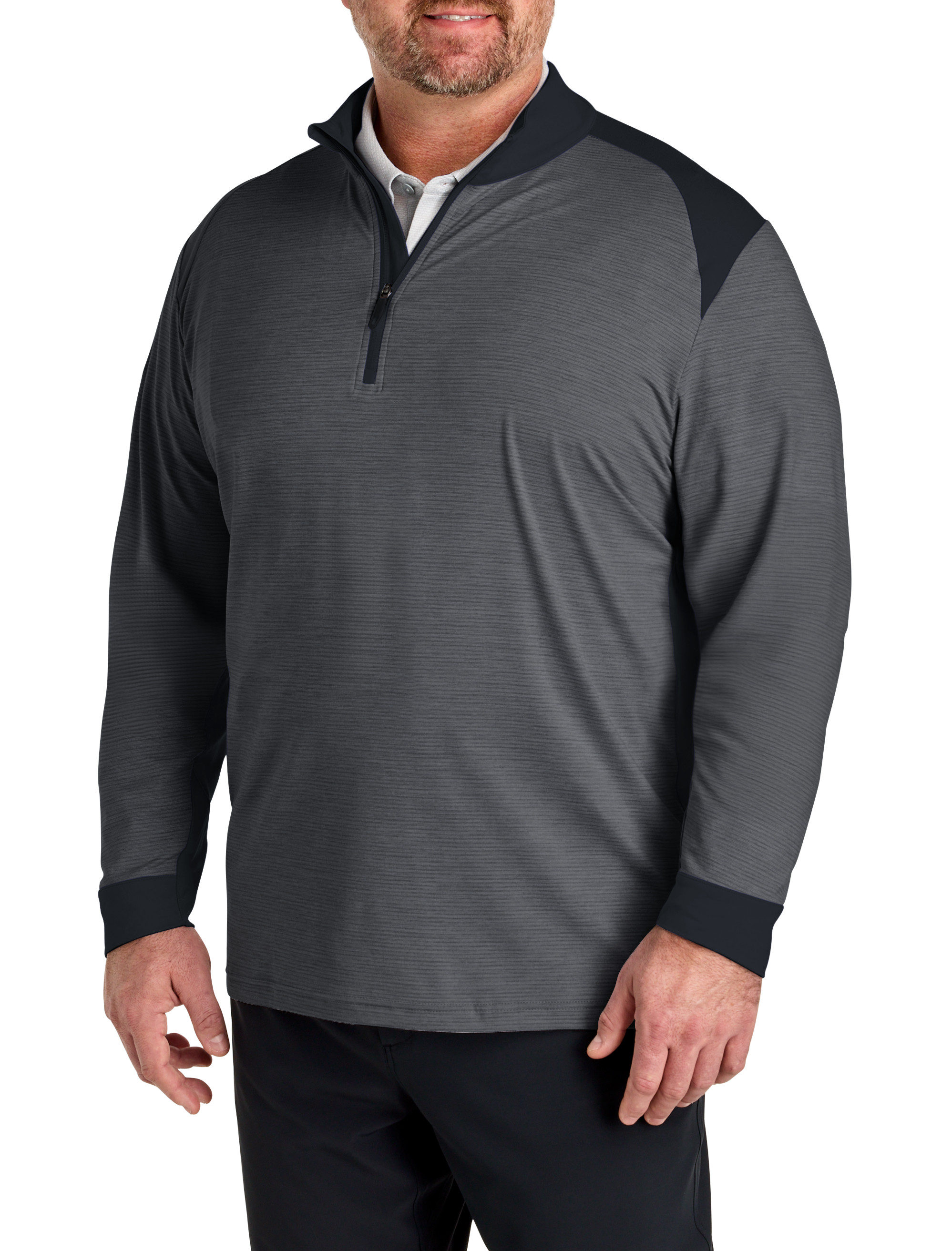 Soft Touch Colorblocked 1/4-Zip Gold Pullover