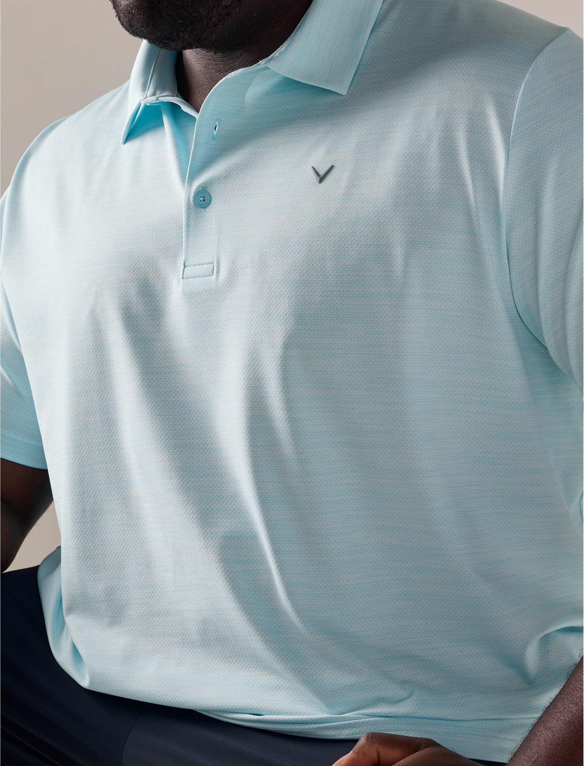 Heathered Jacquard Polo Shirt - thumbnail 6