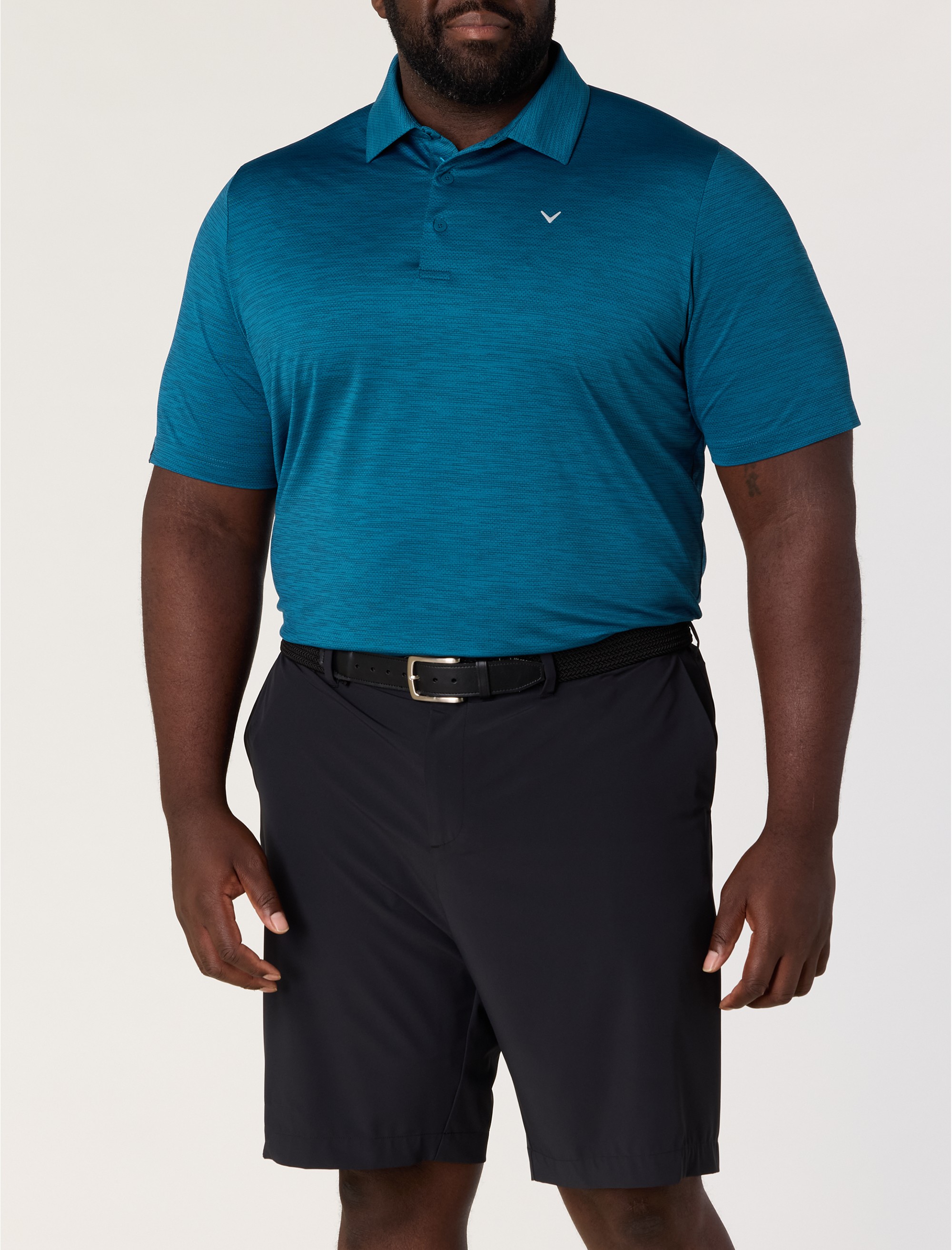 Heathered Jacquard Polo Shirt - thumbnail 9