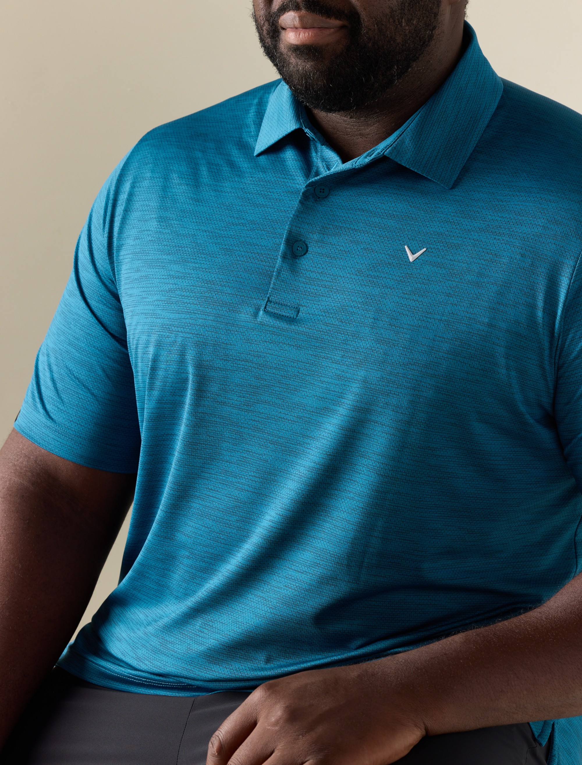 Heathered Jacquard Polo Shirt - thumbnail 10