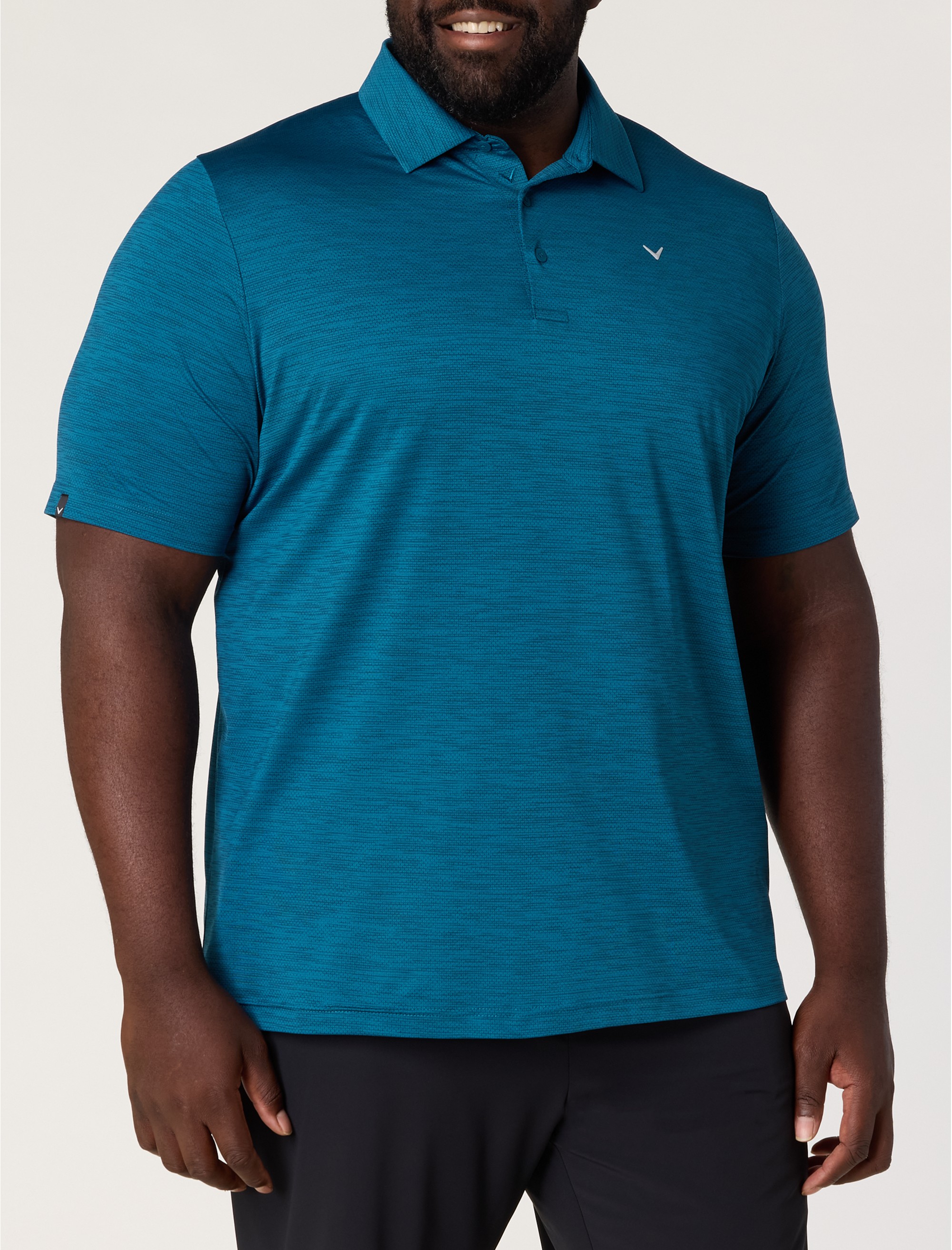 Heathered Jacquard Polo Shirt - thumbnail 8