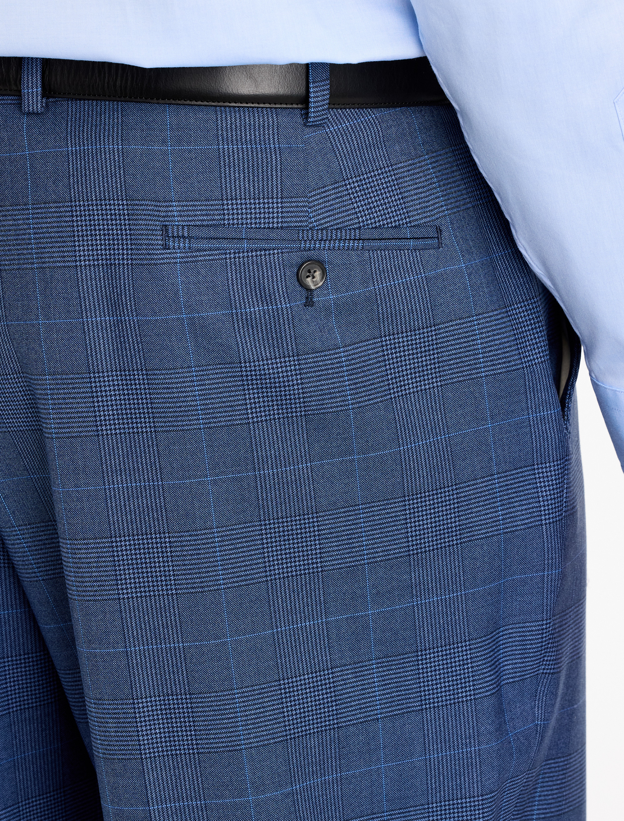 Patterned Wool Suit Pants