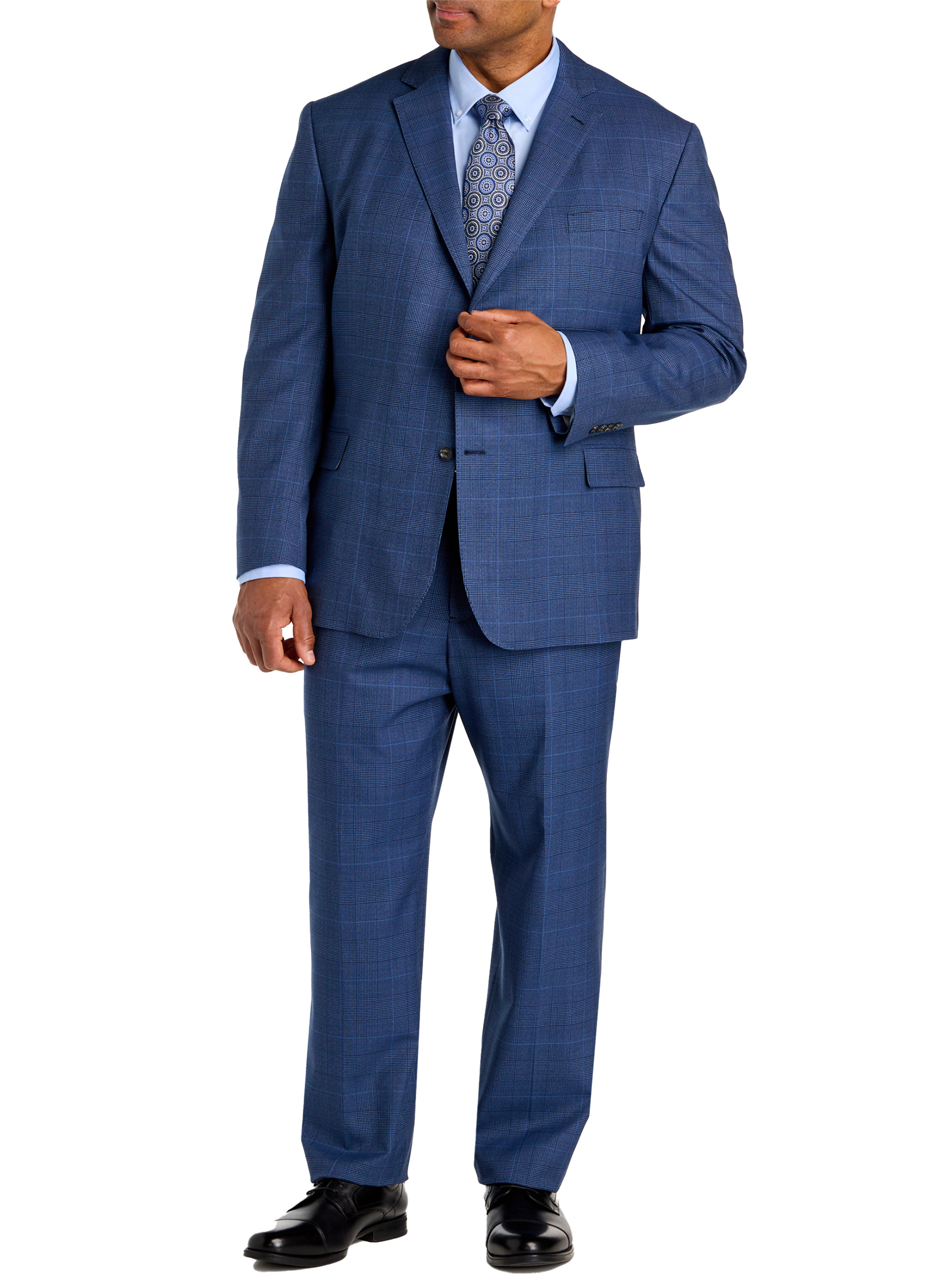 Patterned Wool Suit Pants