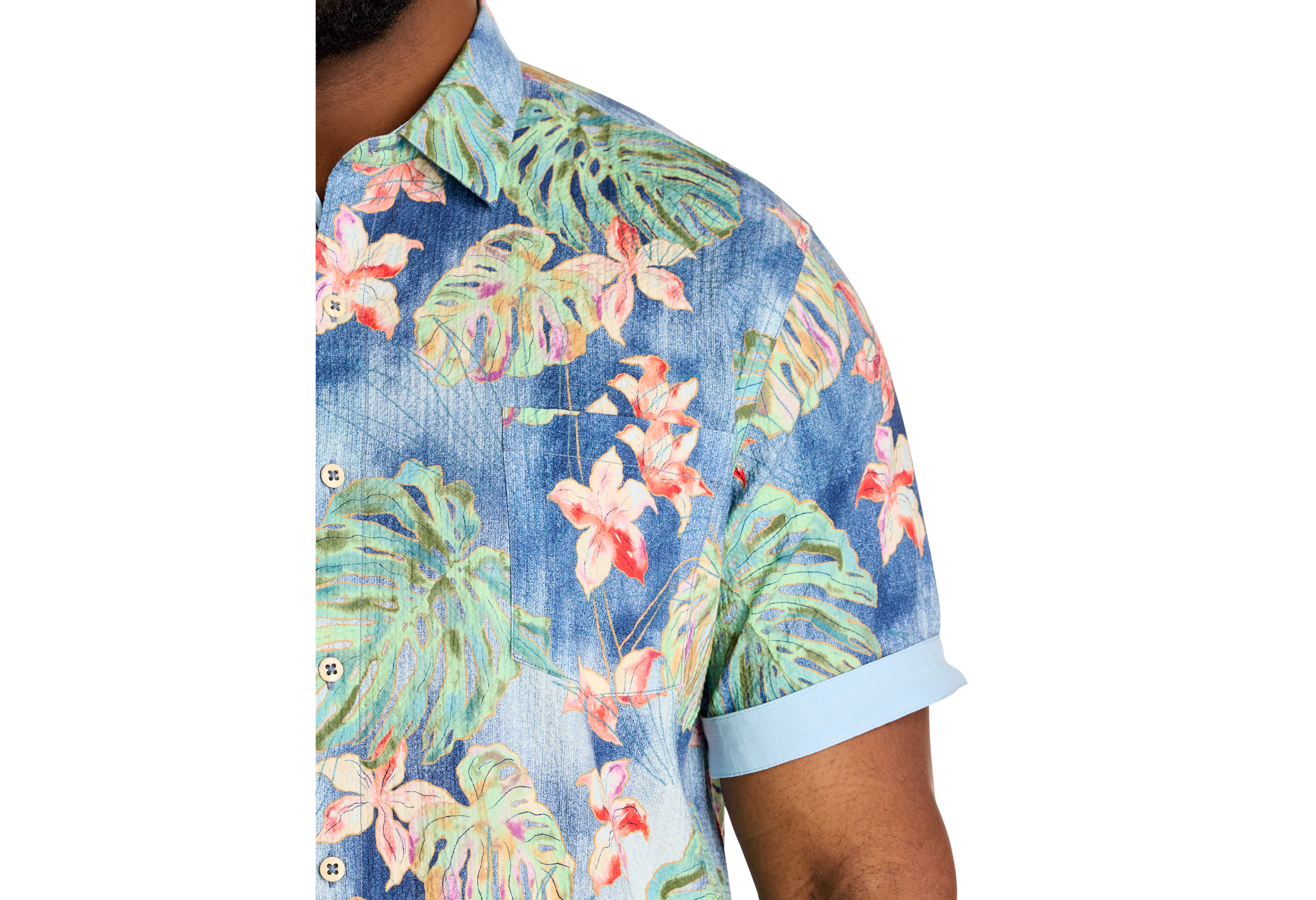 Nova Wave Jungle Seersucker Sport Shirt