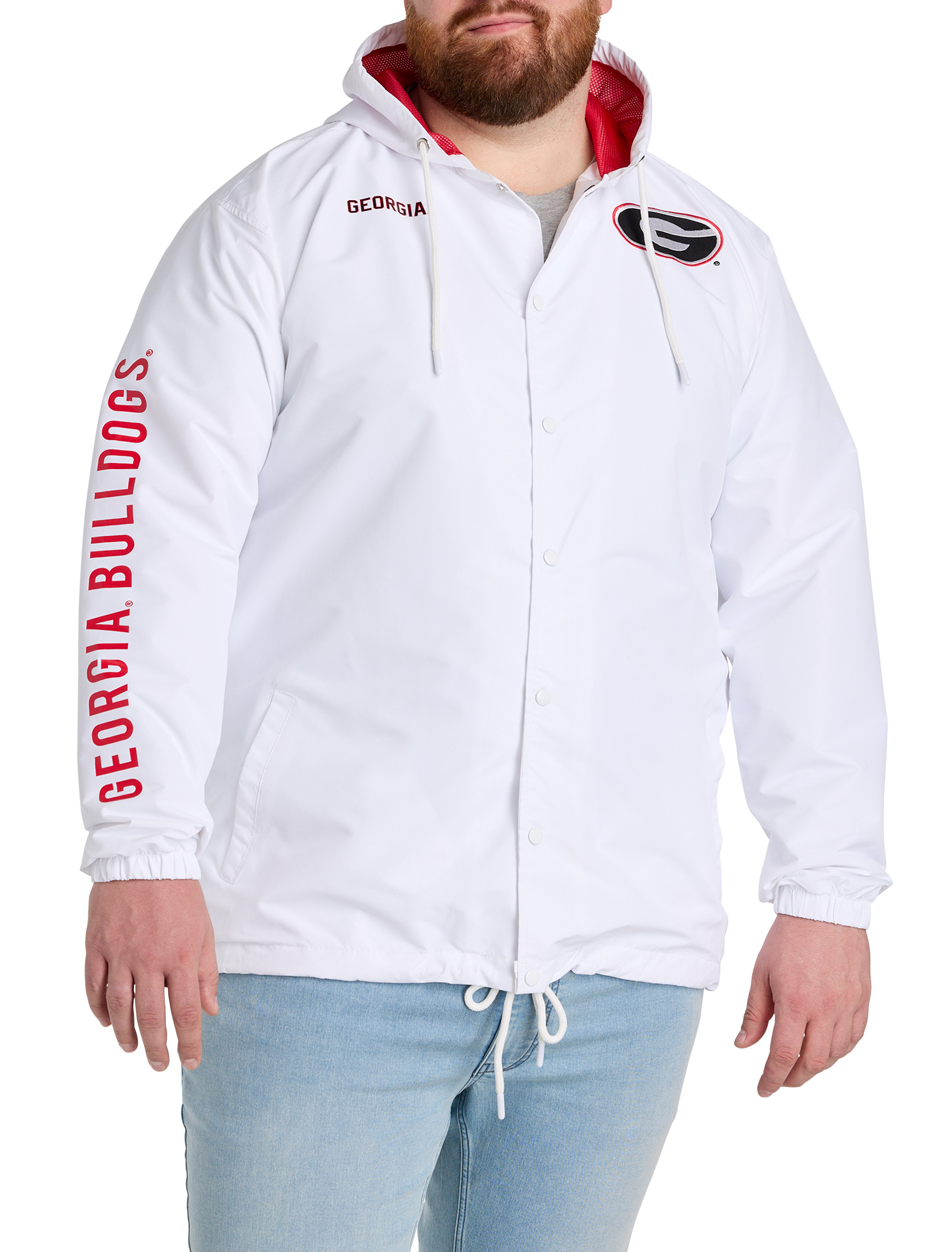 Snap-Button Hooded Jacket