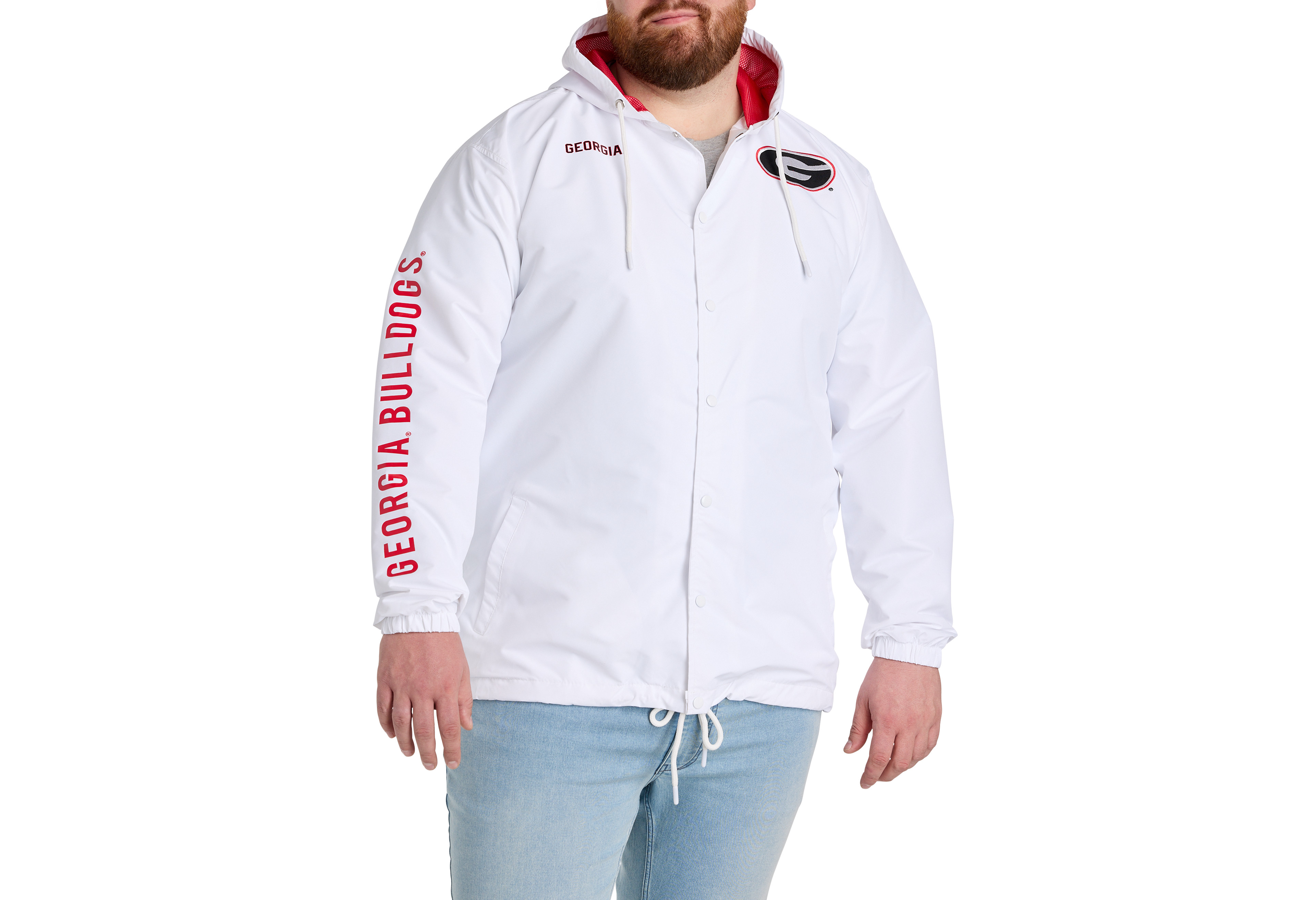 Snap-Button Hooded Jacket