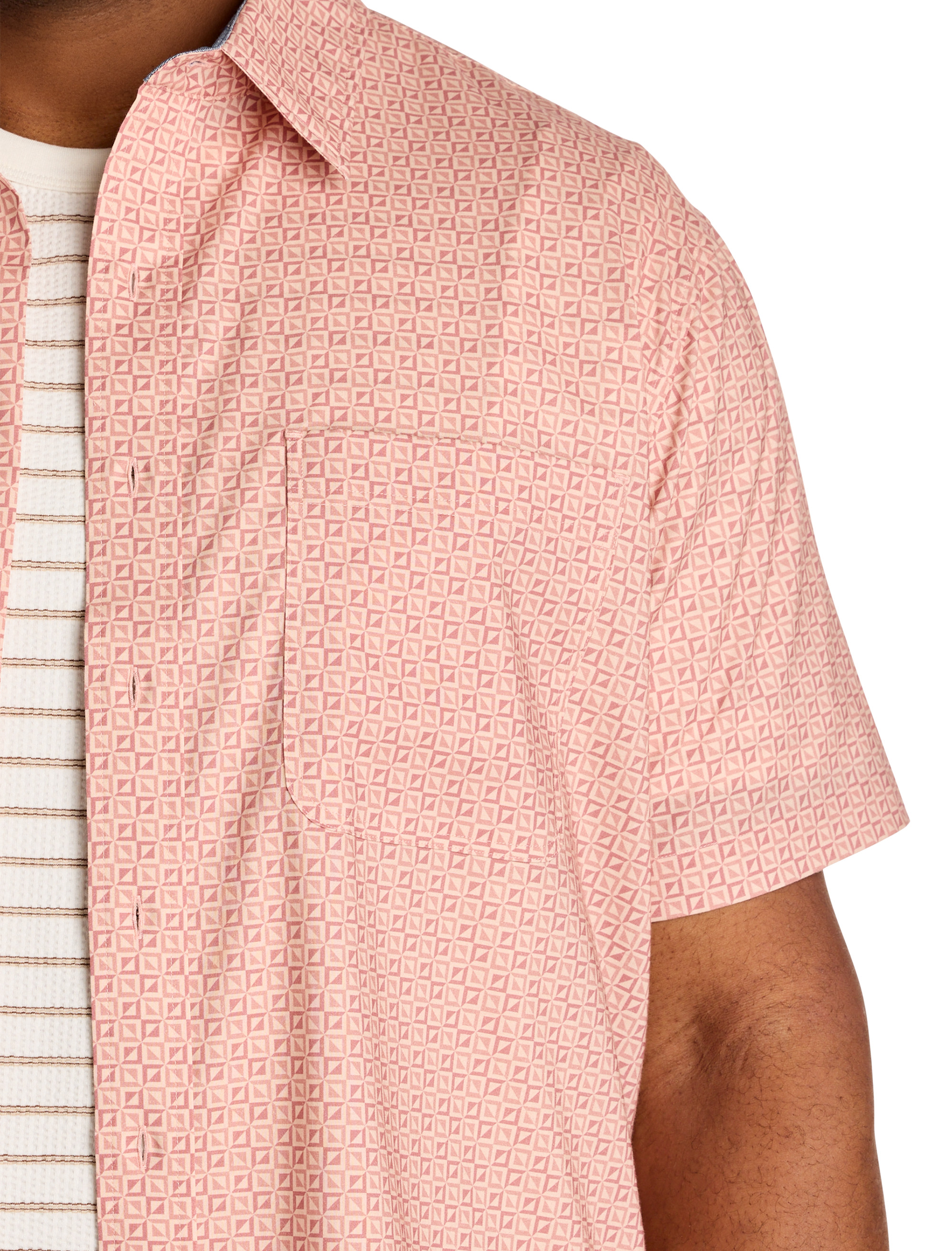 Geometric Print Sport Shirt