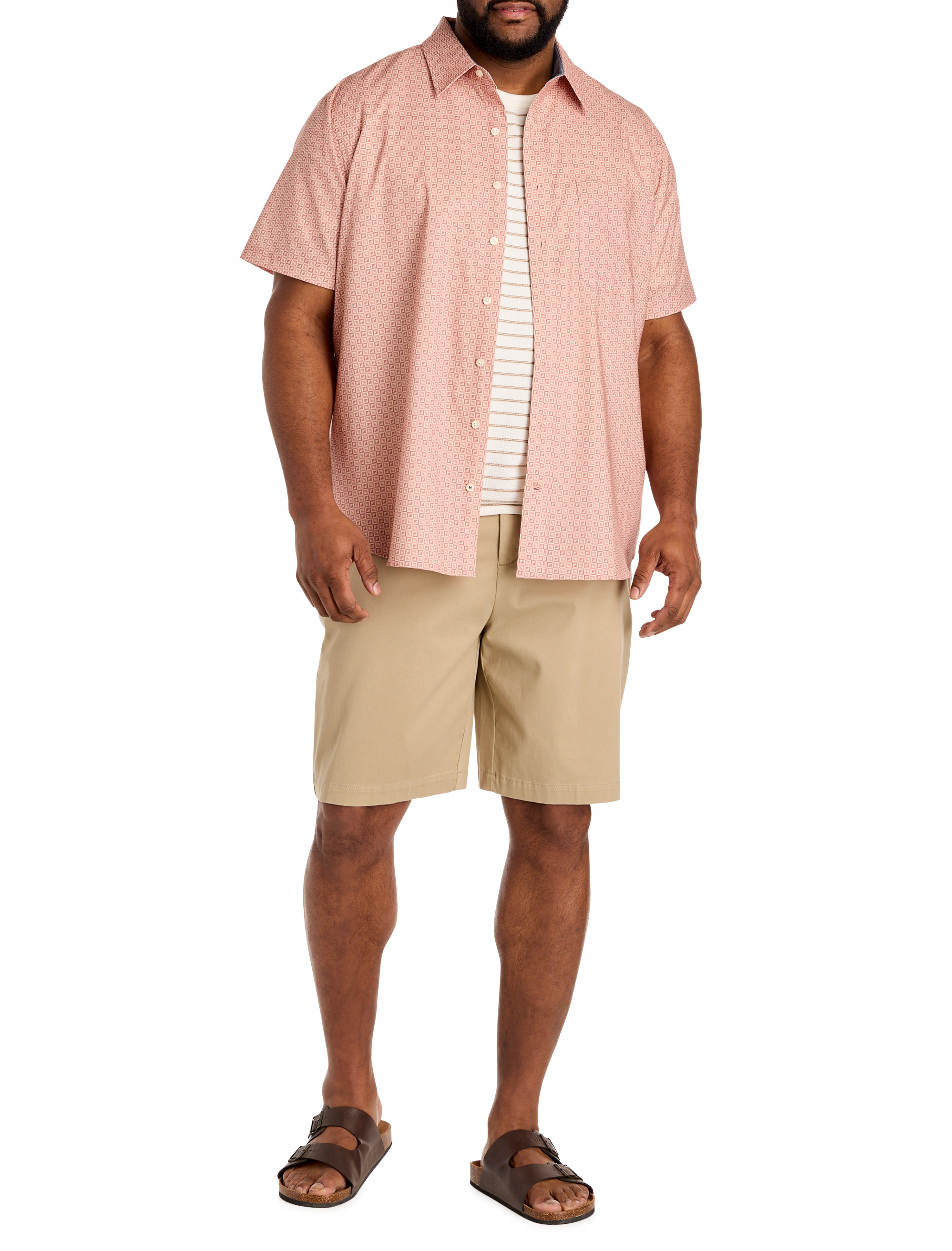 Geometric Print Sport Shirt