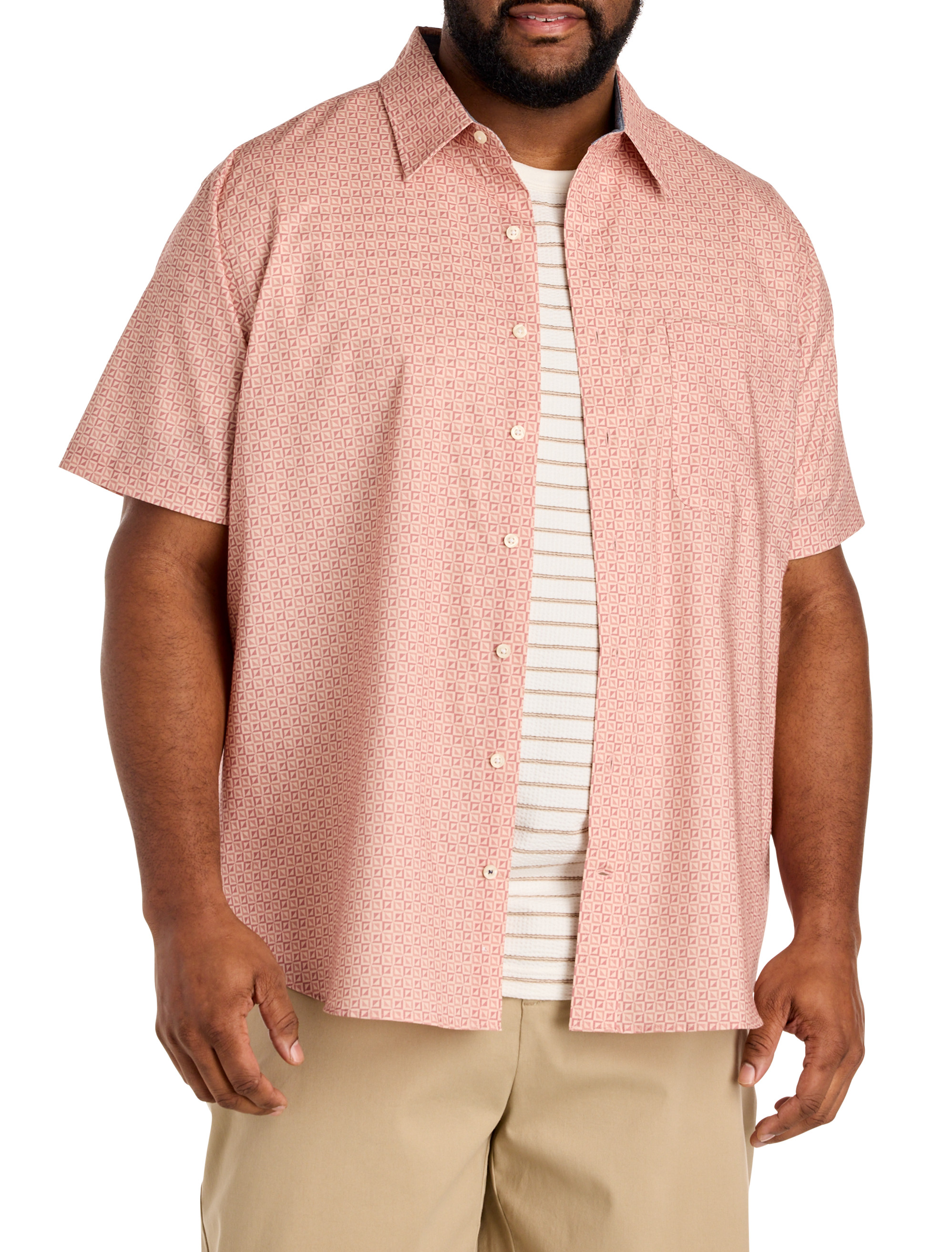 Geometric Print Sport Shirt