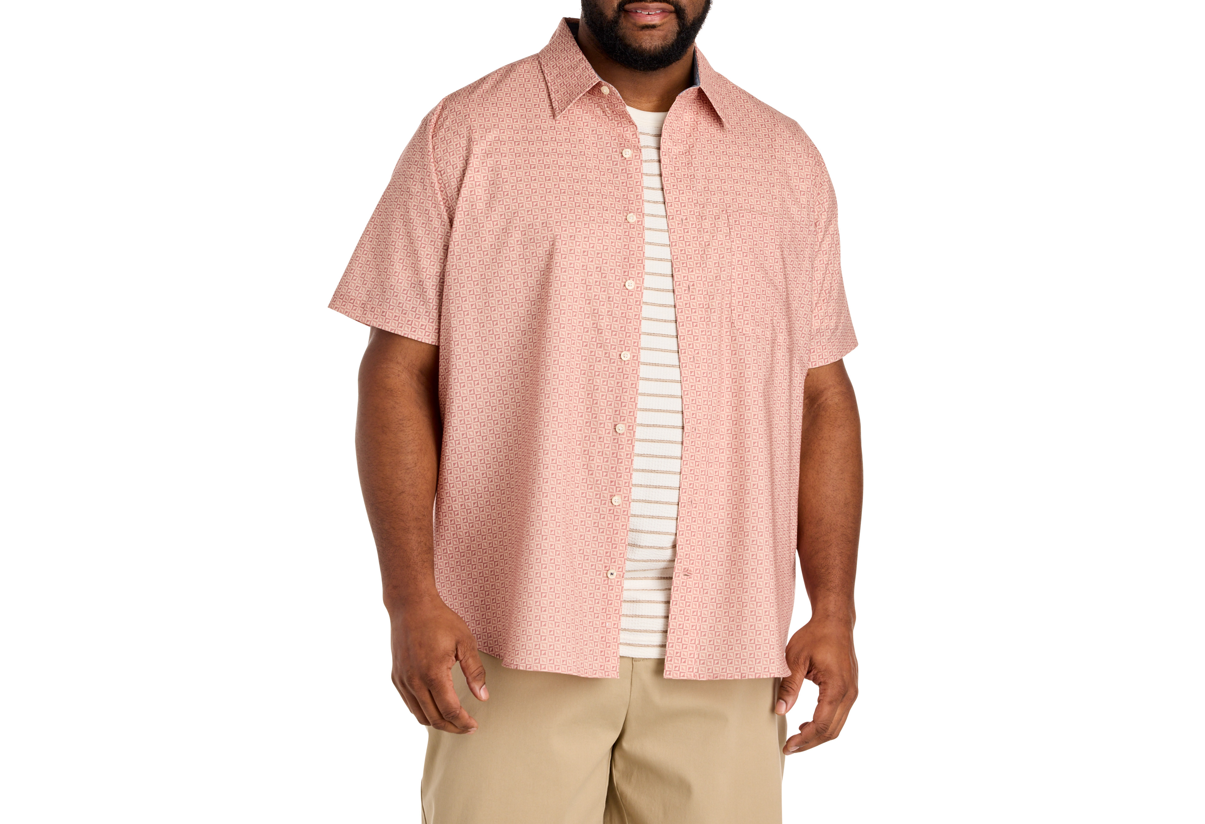 Geometric Print Sport Shirt