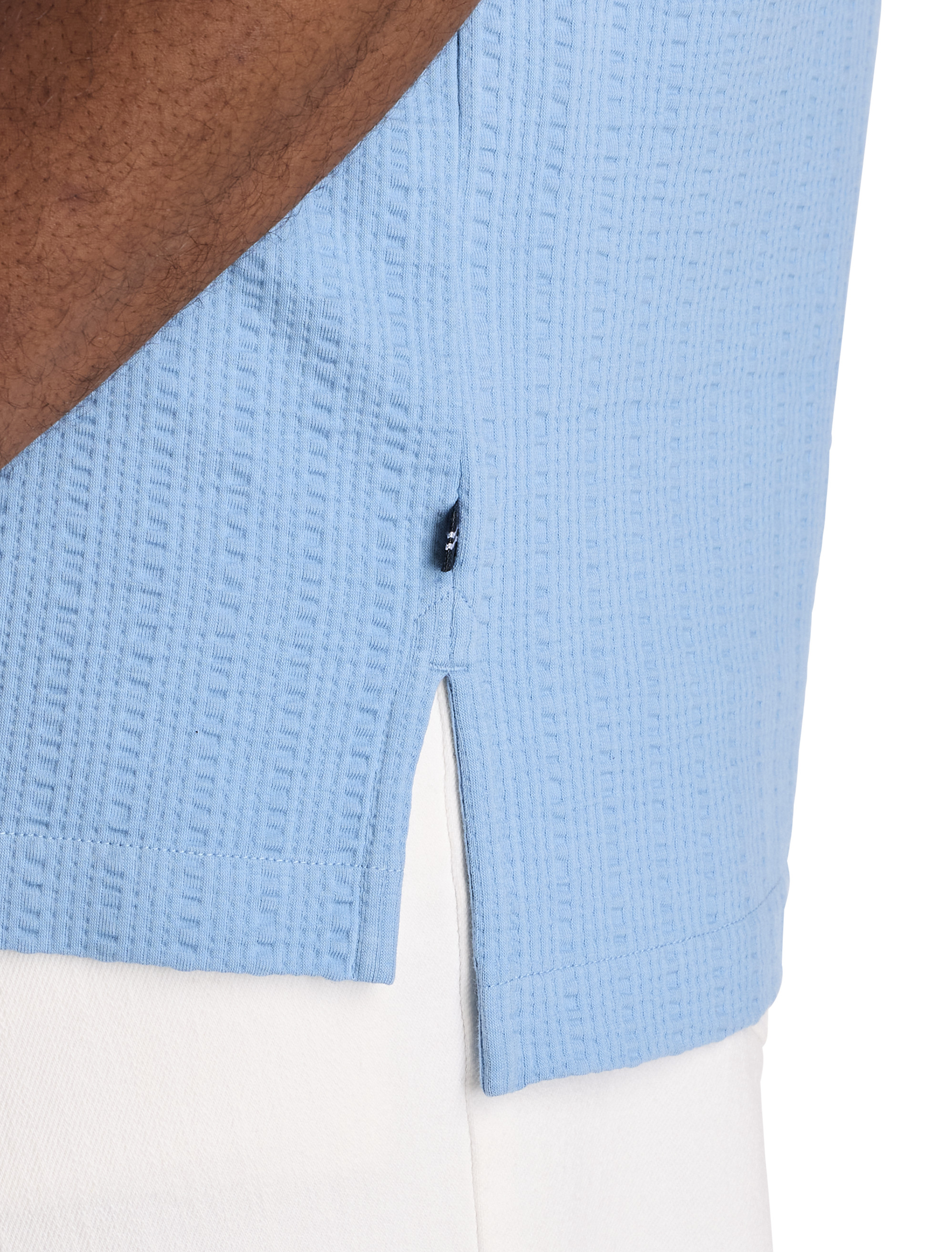 Button-Down Seersucker Polo Shirt