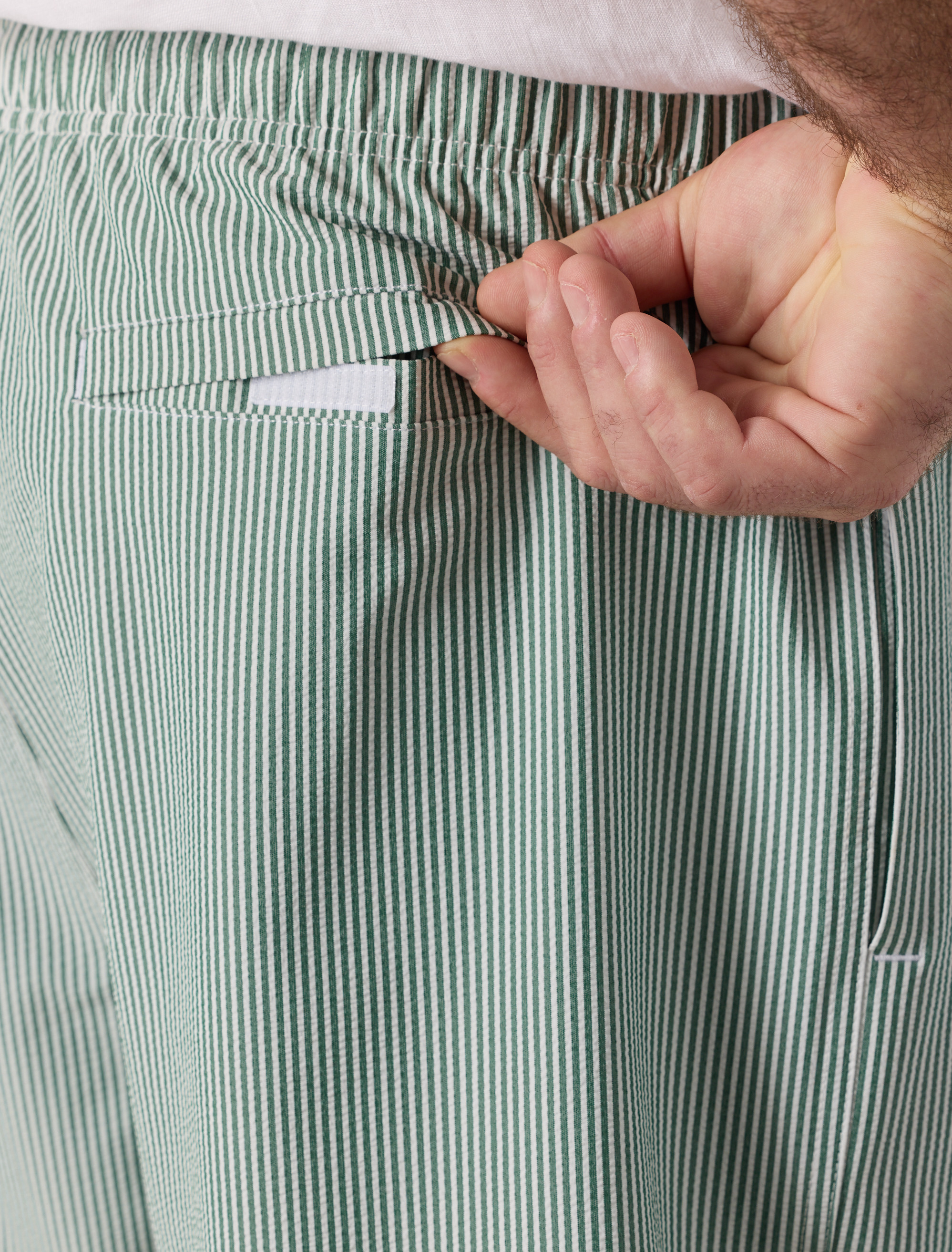 Seersucker Swim Trunks