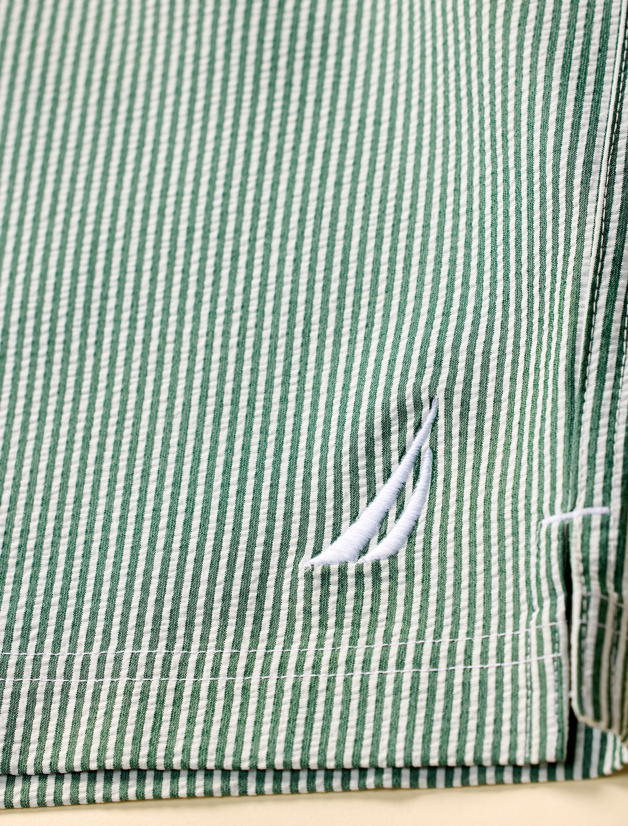 Seersucker Swim Trunks